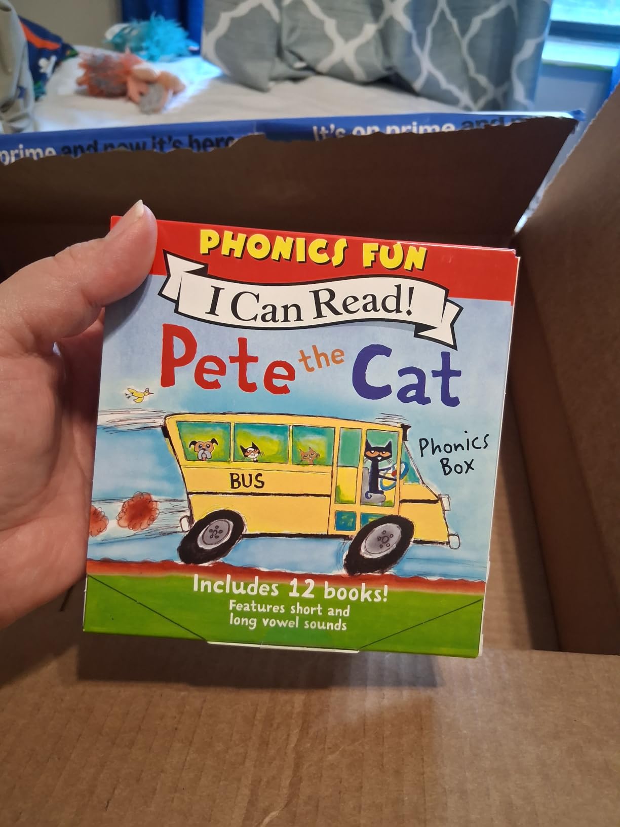 Pete the Cat 12-Book Phonics Fun!: A Box of 12 Mini-Books Featuring Short and Long Vowel Sounds customer photo 2