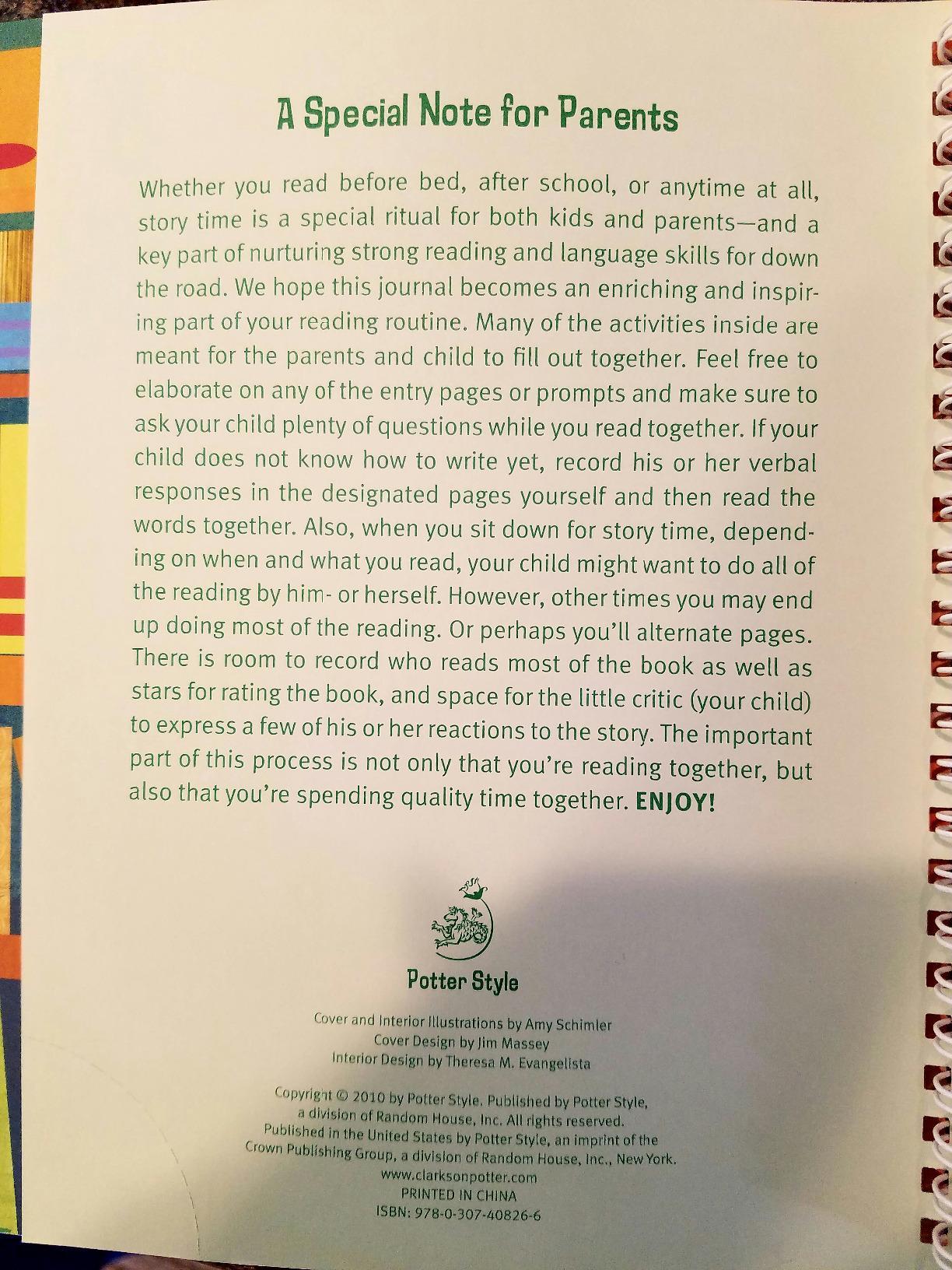 Bookworm Journal: A Reading Log for Kids (and Their Parents) customer photo 1