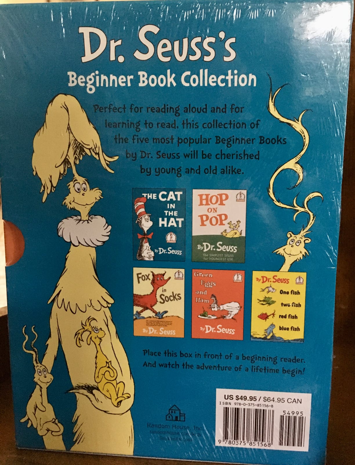 Dr. Seuss's Beginner Book Boxed Set Collection: The Cat in the Hat; One Fish Two Fish Red Fish Blue Fish; Green Eggs and Ham; Hop on Pop; Fox in Socks customer photo 2