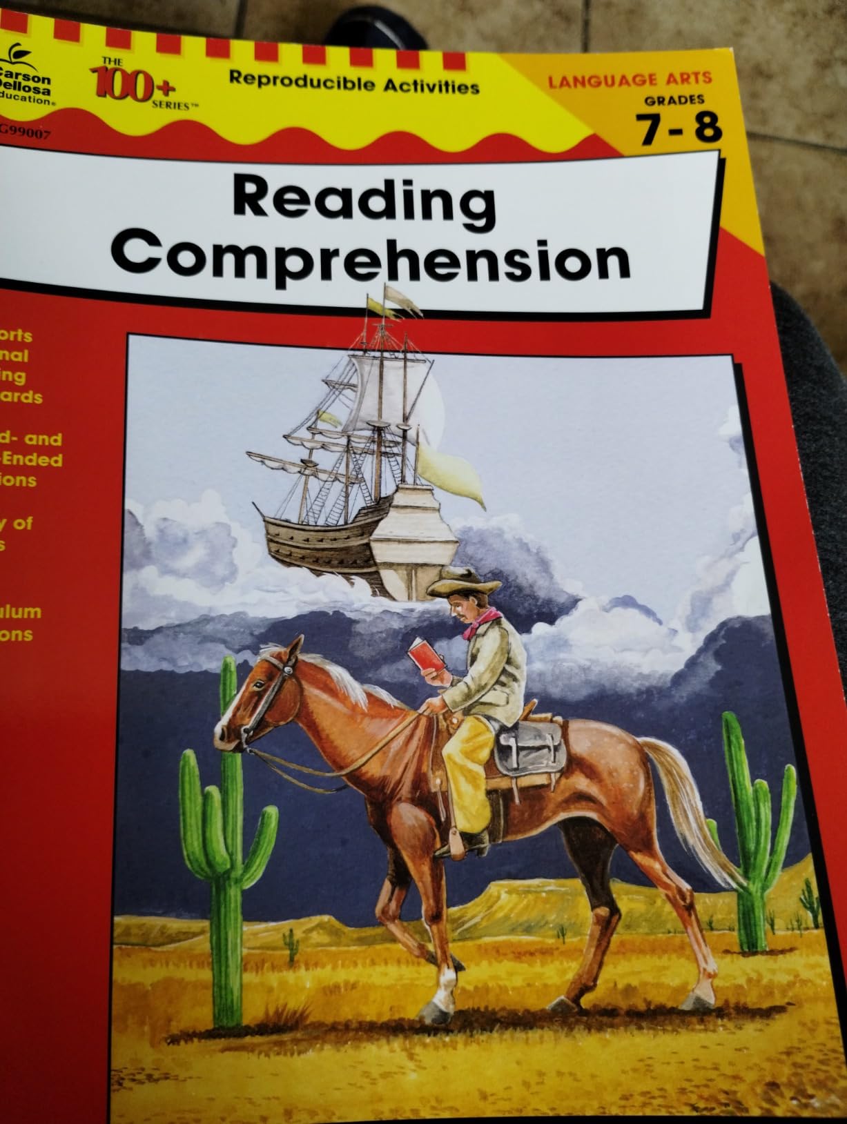 Carson Dellosa The 100 Series Reading Comprehension 7th Grade and 8th Grade Workbook, Nonfiction and Fiction Passages, Poetry, Reproducible Activities, Classroom or Homeschool Curriculum (Volume 22) customer photo 1