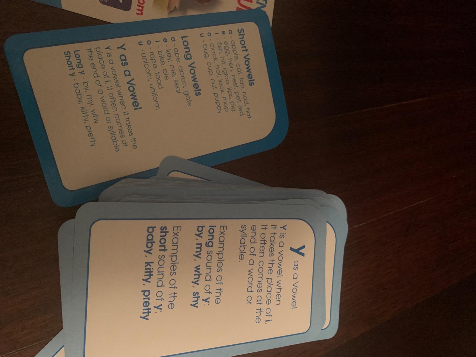 School Zone Phonics Made Easy Flash Cards: 56 Cards, Kindergarten, 1st Grade, 2nd Grade, Early Reading, Short Vowels, Long Vowels, Letter Combinations, Word-Picture Recognition, Ages 6+ customer photo 2
