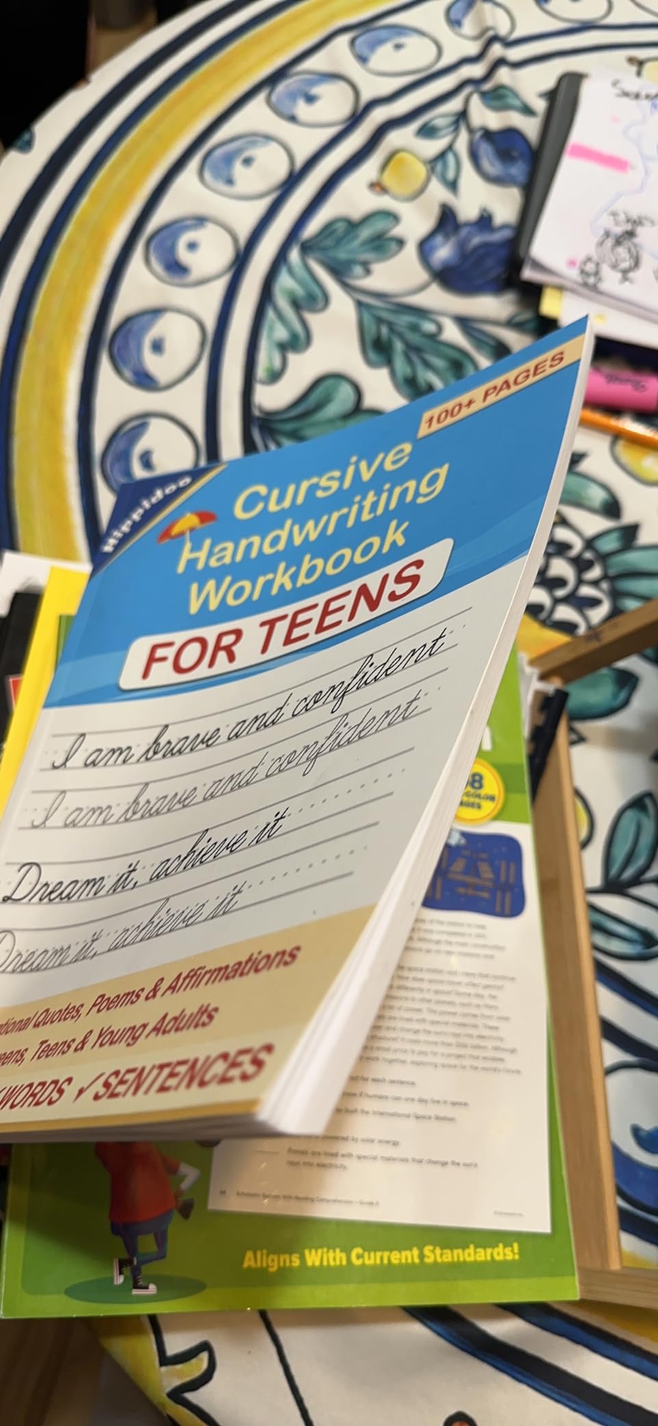 Cursive Handwriting Workbook for Teens: A cursive writing practice workbook for young adults and teens (Master Print and Cursive Writing Penmanship for Teens) customer photo 1