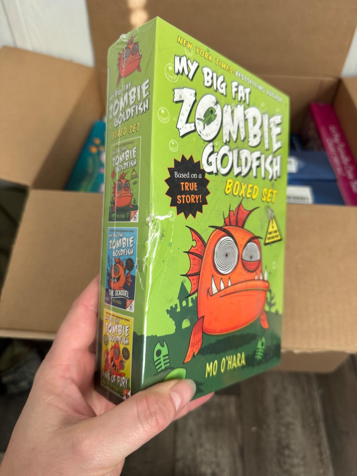 My Big Fat Zombie Goldfish Boxed Set: (My Big Fat Zombie Goldfish; The Seaquel; Fins of Fury) customer photo 2