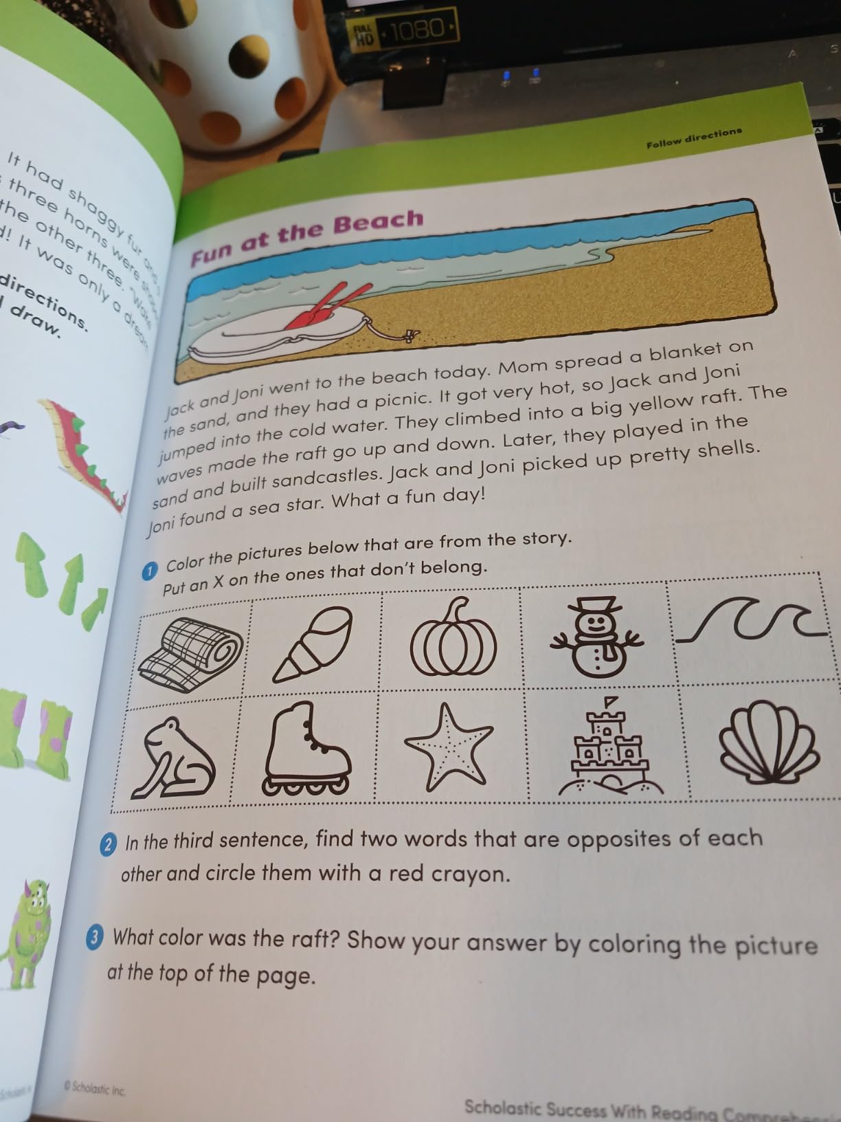 Scholastic Success with Reading Comprehension Grade 1 Workbook customer photo 2