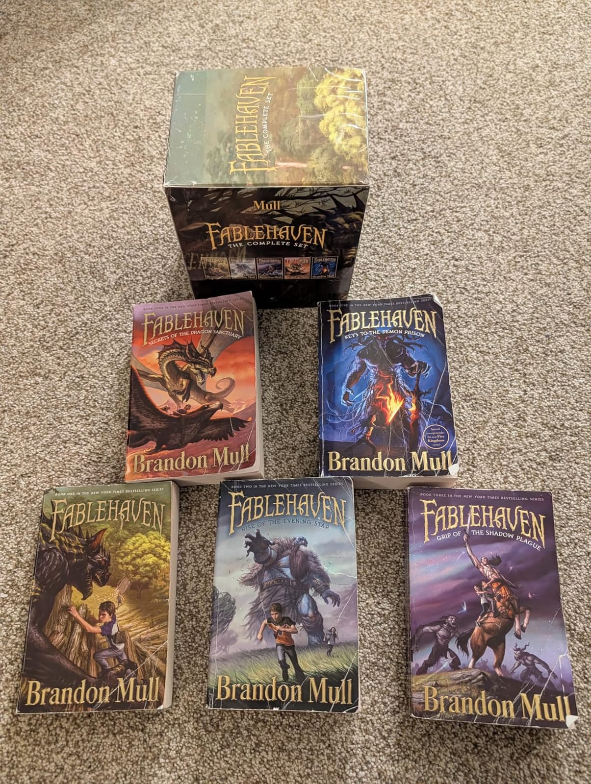 Fablehaven Complete Set (Boxed Set): Fablehaven; Rise of the Evening Star; Grip of the Shadow Plague; Secrets of the Dragon Sanctuary; Keys to the Demon Prison customer photo 1