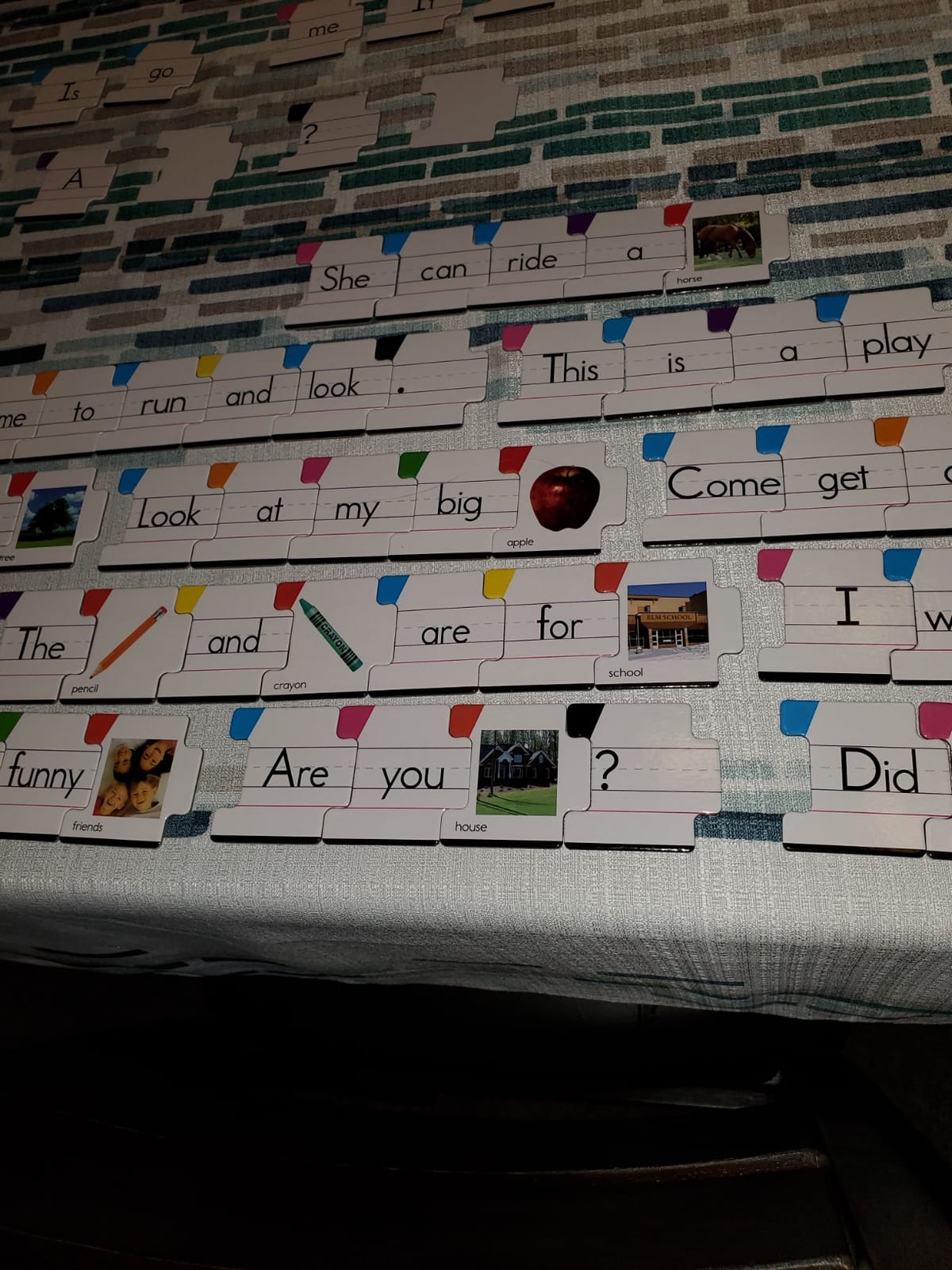 Key Education Sentence Building Game, Phonics Puzzles Grammar Flashcard Set | 86 Interlocking Sight Word Puzzle Cards, Color Coded Parts of Speech for Kids, Kindergarten, 1st & 2nd Grade Learning customer photo 1