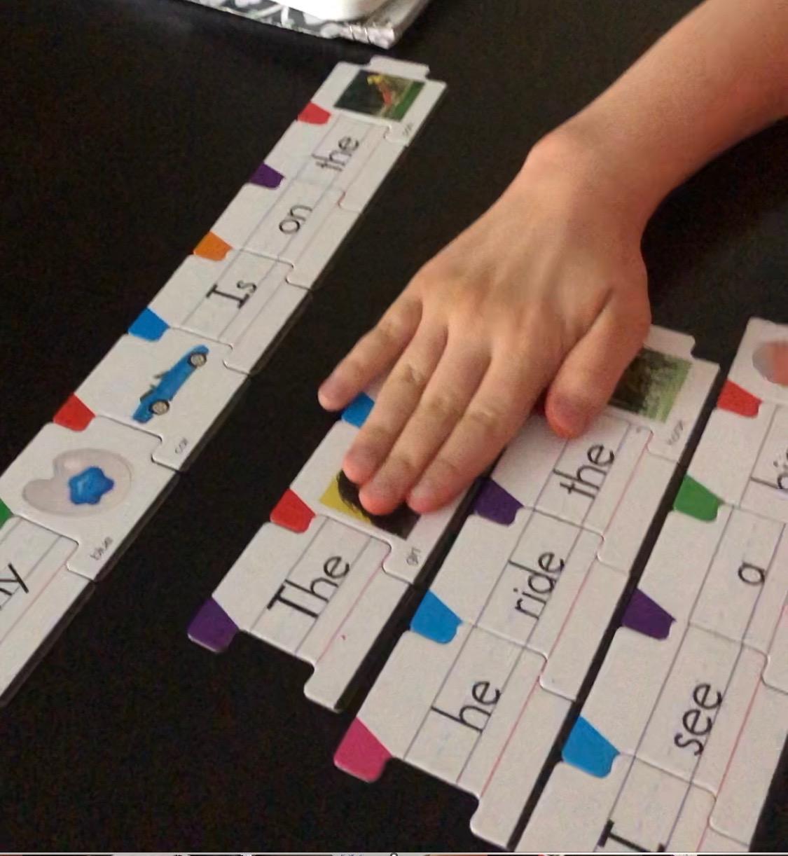 Key Education Sentence Building Game, Phonics Puzzles Grammar Flashcard Set | 86 Interlocking Sight Word Puzzle Cards, Color Coded Parts of Speech for Kids, Kindergarten, 1st & 2nd Grade Learning customer photo 2