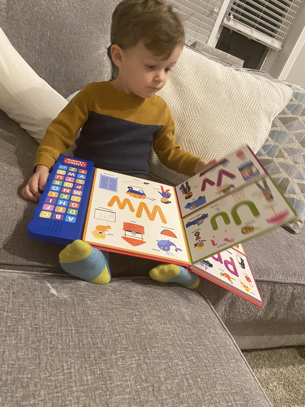 Let's Learn ABCs - Interactive Toddler Sound Book with 27 Buttons | Tracing, Alphabet Song, Children's Board Book customer photo 1