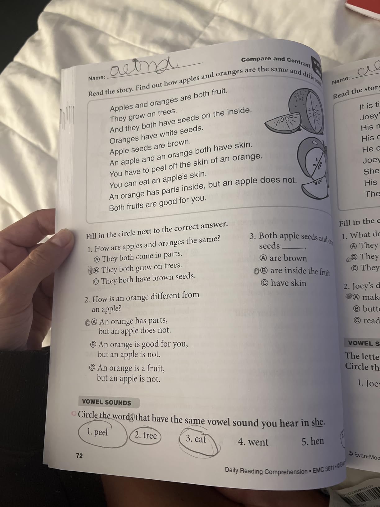 Evan-Moor Daily Reading Comprehension, Grade 1 - Homeschooling & Classroom Resource Workbook, Reproducible Worksheets, Teaching Edition, Fiction and Nonfiction, Lesson Plans, Test Prep customer photo 1