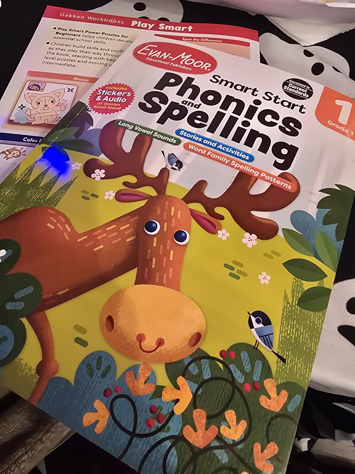 Evan-Moor's Smart Start Phonics and Spelling Workbook for Grade 1, Beginning Reading, Spelling patterns, Learn to Read, Homeschool, Word families, Stickers, Print Copy, Audio stories customer photo 2