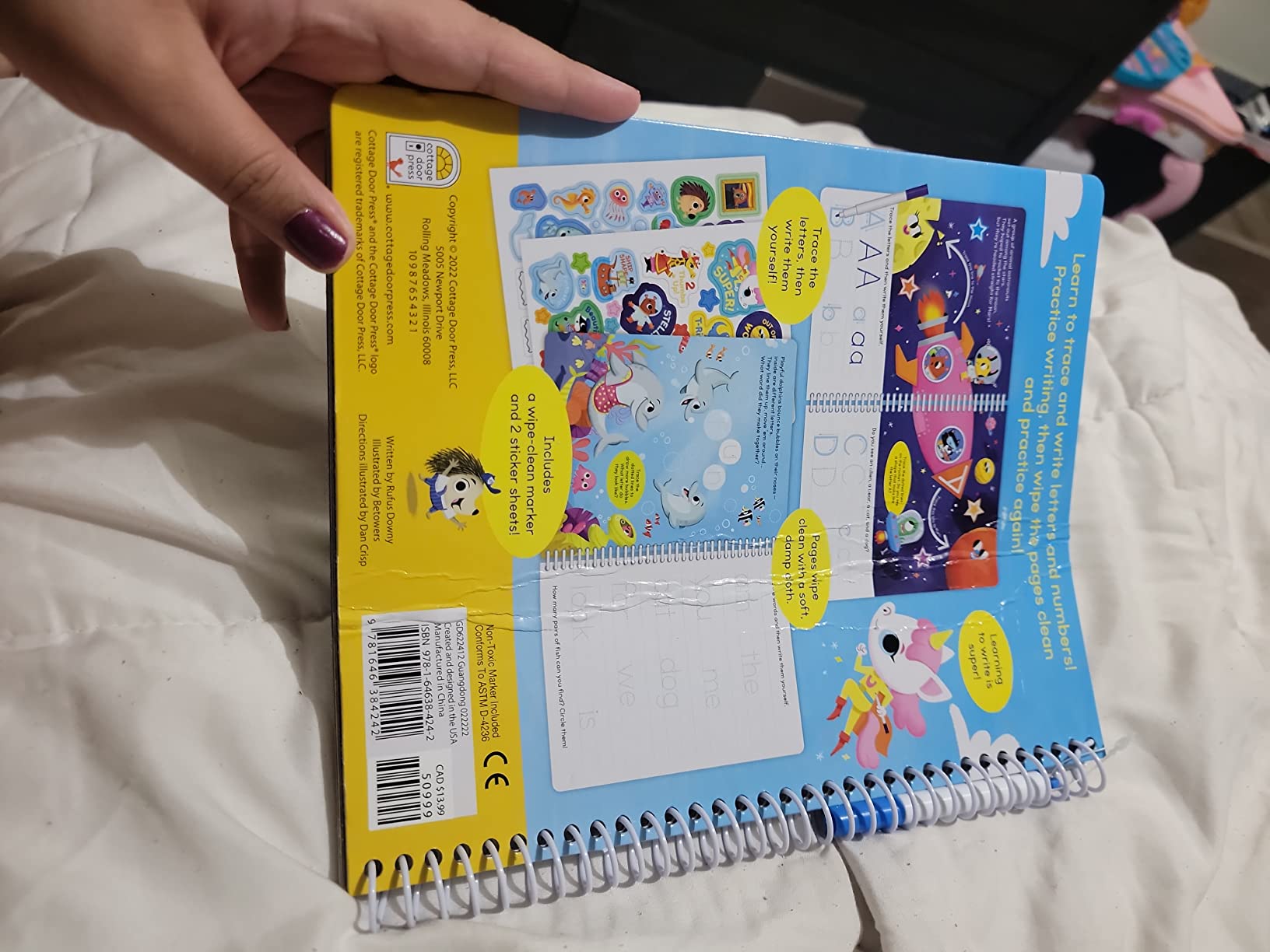 Write & Erase ABC and 123: Wipe Clean Writing & Tracing Workbook Skills for Preschool Kids Ages 3-5 customer photo 1