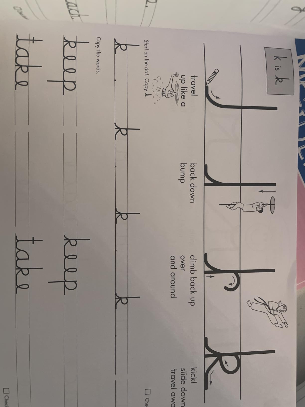 Cursive Kickoff Workbook, 2nd Grade+, Age 7+ | Multisensory print-to-cursive practice; learn cursive letters & connections; ages 7+; homeschool, tutor & OT customer photo 1