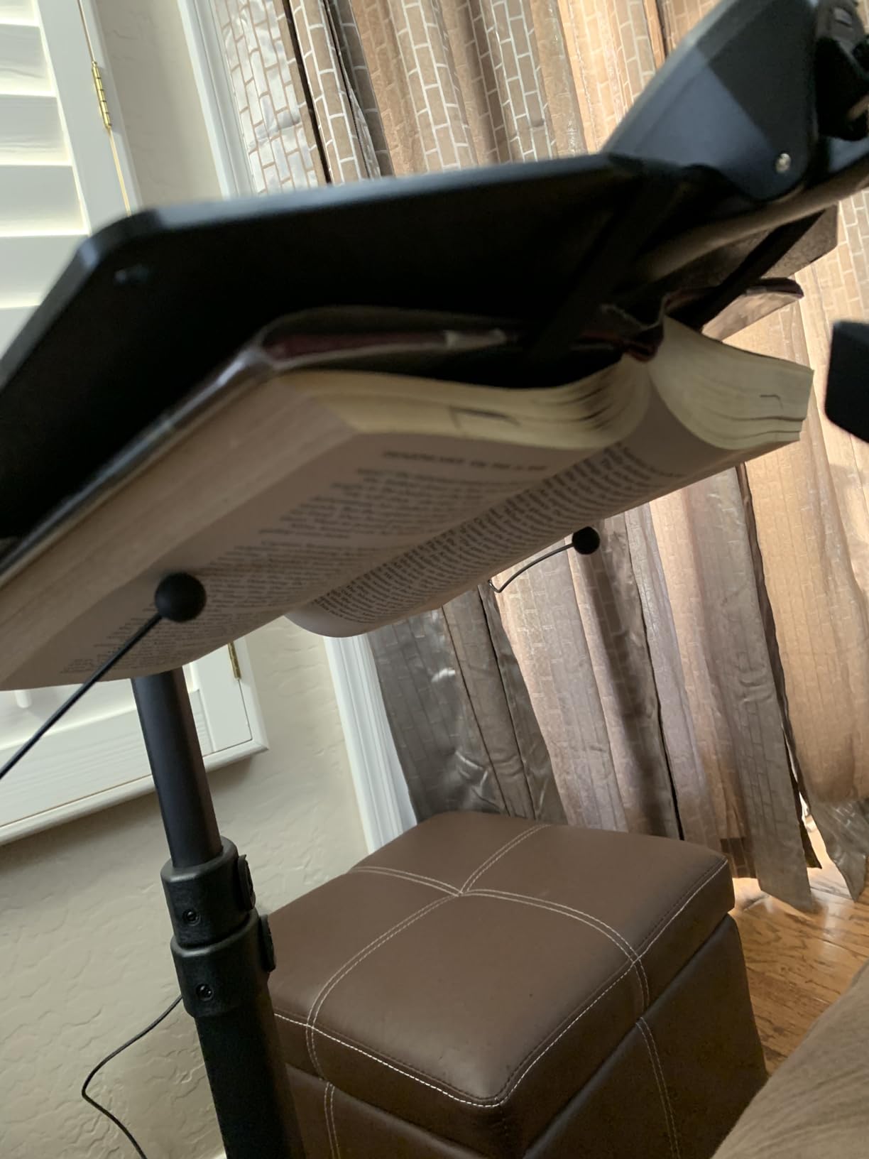 LEVO G2 Book Holder Floor Stand with Rolling Base - Our Premium Adjustable Reading Station on Wheels for Bed, Couch, or Recliner - Ergonomic Hands-Free Page Support for Heavy Novels and Textbooks customer photo 2