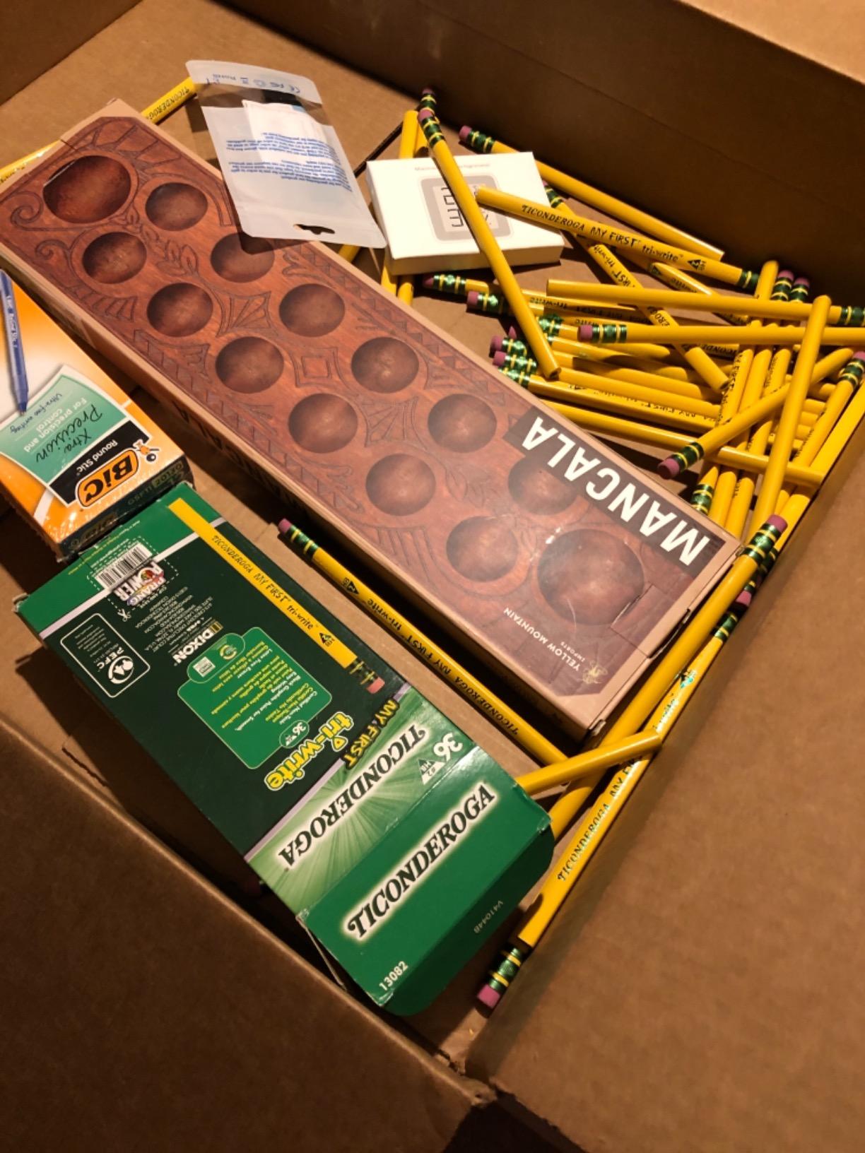 Ticonderoga My First Tri-Write Wood-Cased Pencils, Unsharpened | #2 HB Soft, With Erasers, Yellow, 36 Count customer photo 2