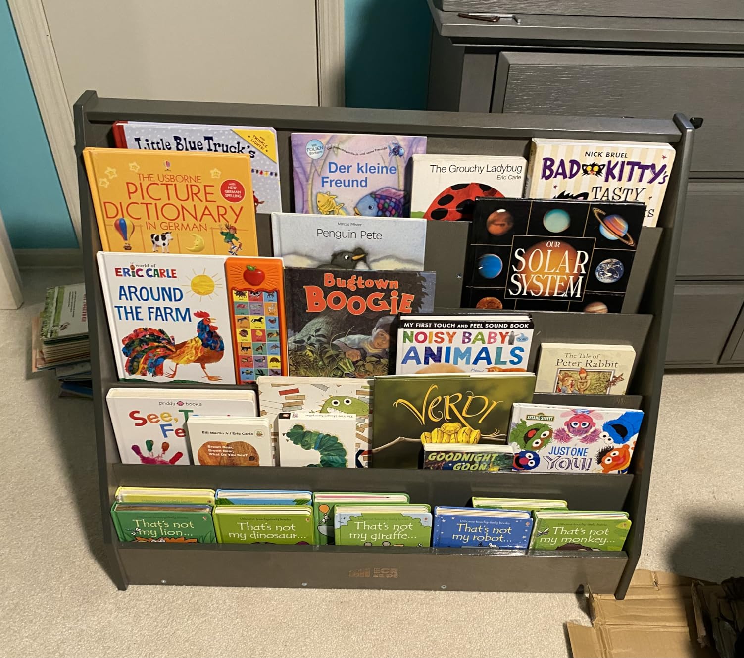 ECR4Kids Single-Sided Wooden Book Display, Montessori Furniture, Natural customer photo 2