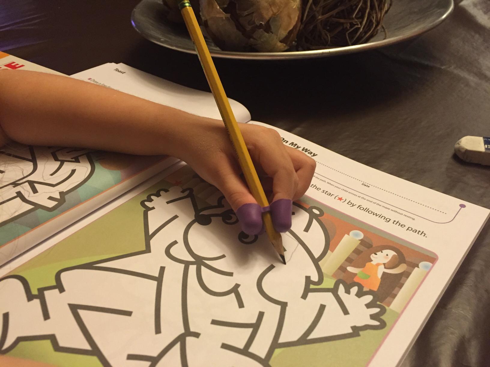 The Classics Writing CLAW Pencil Grip Medium 6 Pack - Ergonomic Aid for Kids, Pre-K, Special Needs, Fits Pencils, Pens, Utensils, Right or Left Hand, Easy Grip Trainer, Occupational Therapy customer photo 2