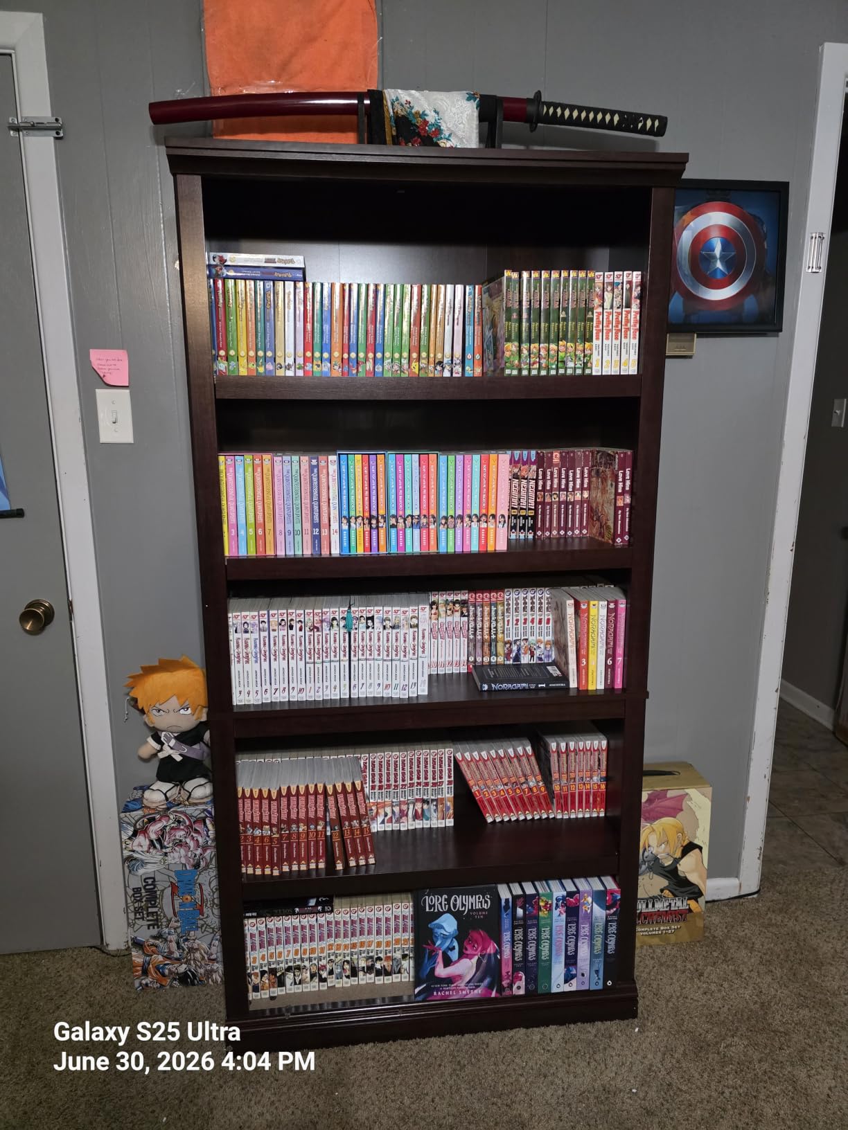Sauder 5-Shelf Split Bookcase/ Book shelf, Oiled Oak finish customer photo 1