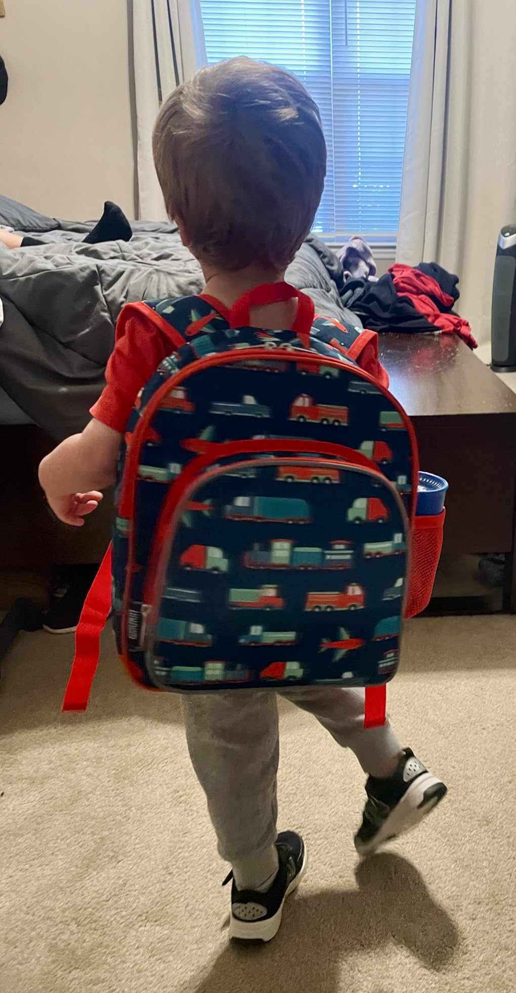 Wildkin 12 Inch Toddler Backpack for Kids, Trains, Planes, and Trucks customer photo 2