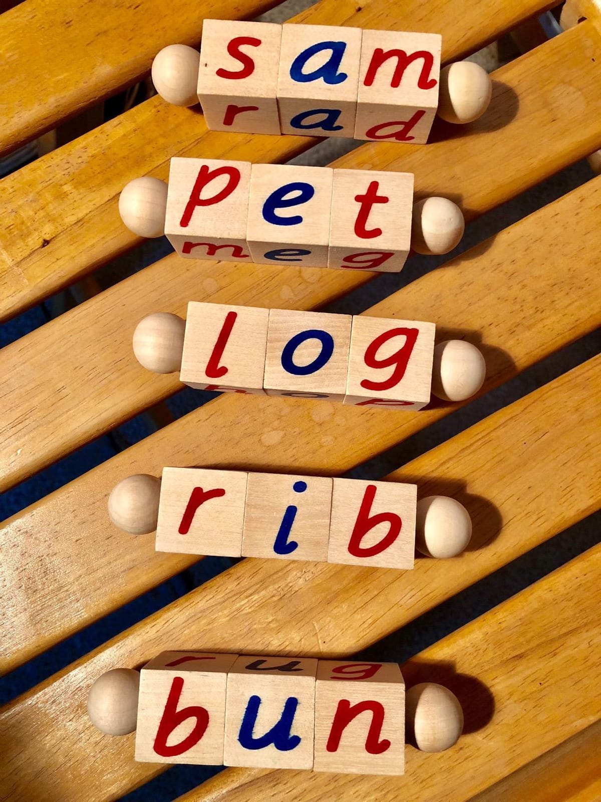 Montessori Phonetic Reading Blocks for Beginning Readers | Tangible Preschool Learning Material, Phonic Word Building Activity Toy customer photo 2