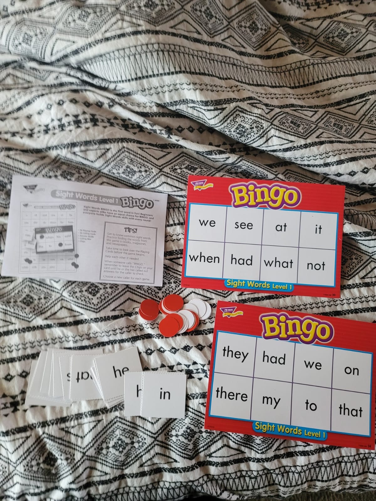 TREND ENTERPRISES: Sight Words Level 1 Bingo Game, Exciting Way for Everyone to Learn, Play 6 Different Ways, Great for Classrooms and at Home, 3 to 36 Players, for Ages 5 and Up customer photo 1