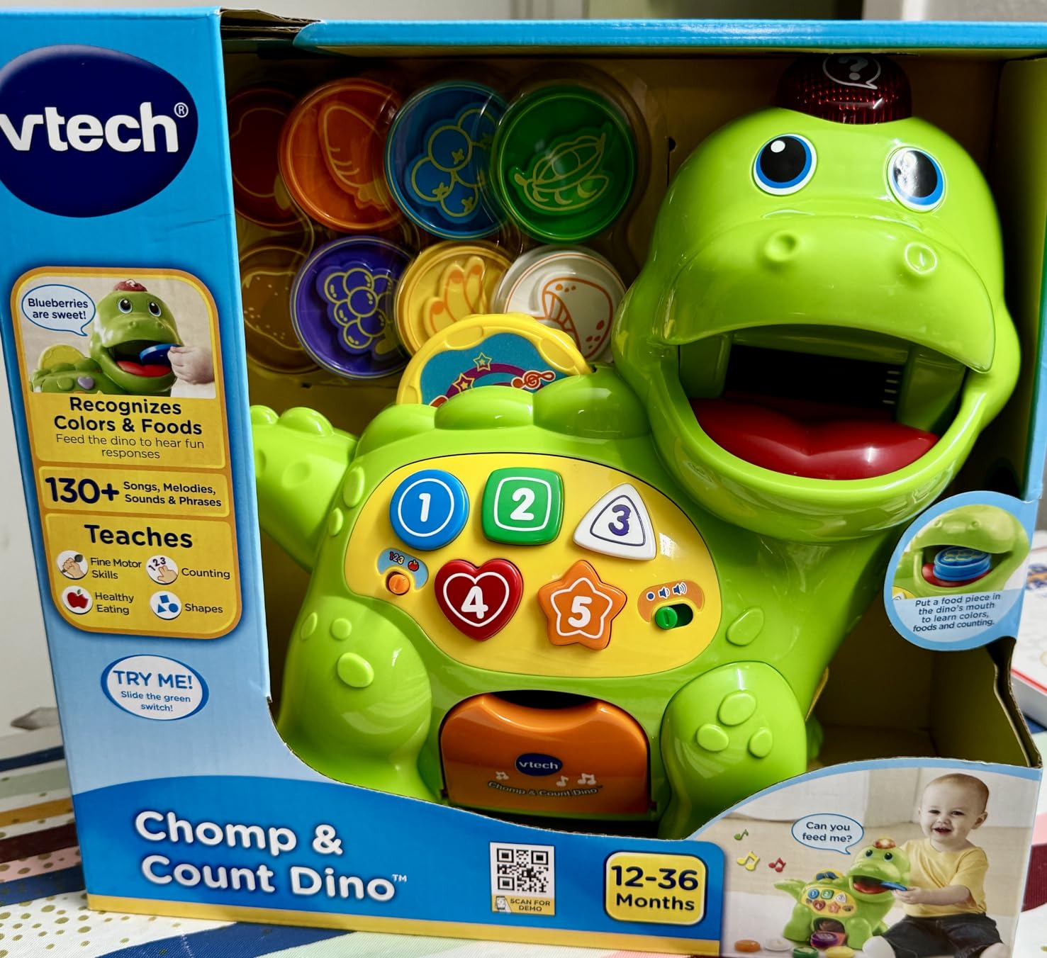 LeapFrog Chomp and Count Dino, Green customer photo 1