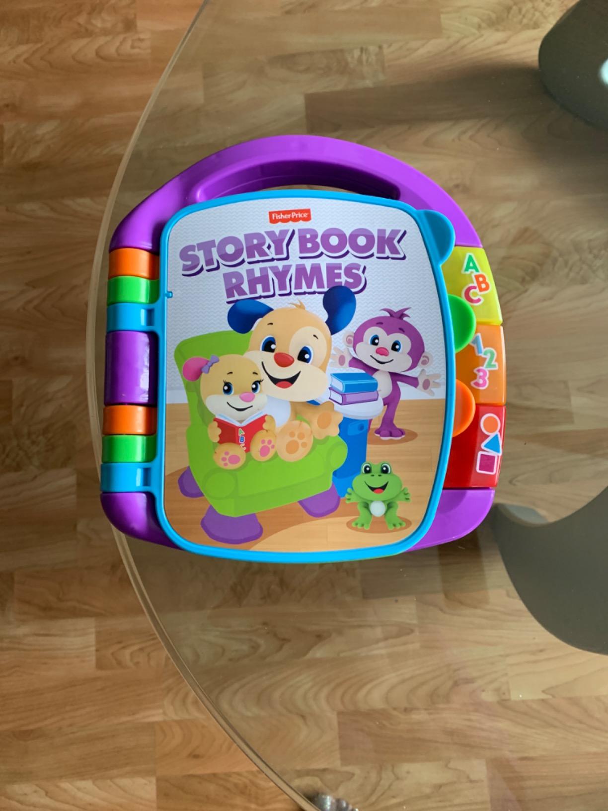 Fisher-Price Laugh & Learn Storybook Rhymes Baby Toy, Ages 6+ Months | Musical Book, Learning Songs & Lights, Nursery Rhymes customer photo 1