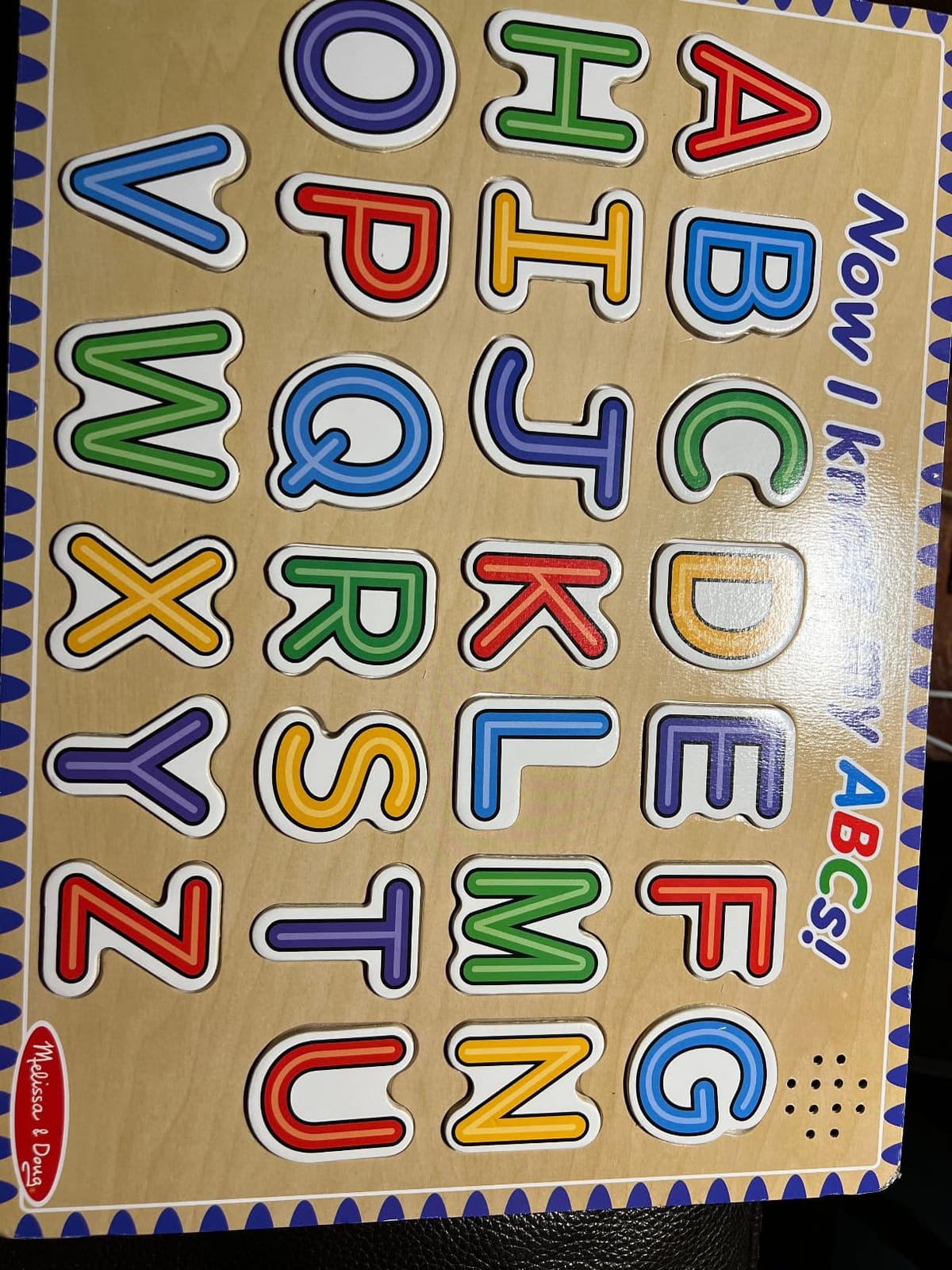 Melissa & Doug Wooden Alphabet Sound Puzzle - Wooden Puzzle with Sound Effects (26 pcs) - FSC Certified customer photo 1