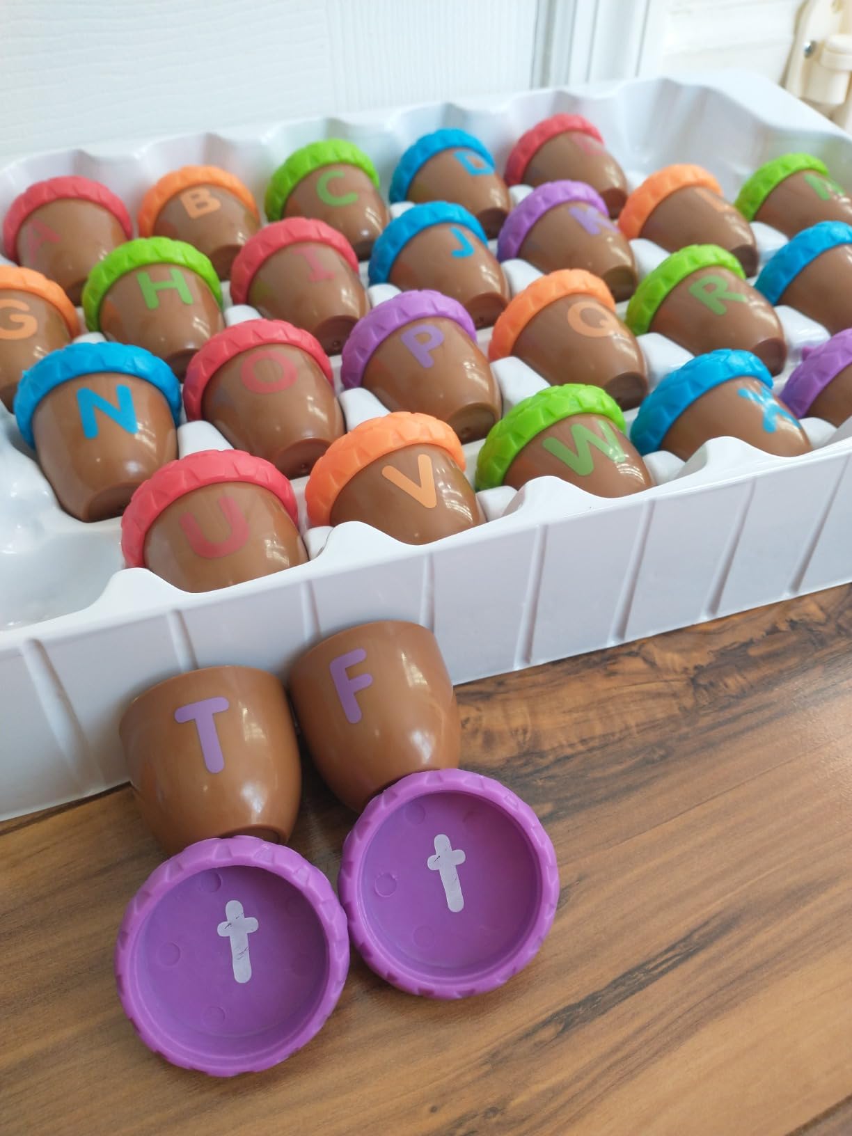 Learning Resources Alphabet Acorns Activity Set - ABC Puzzle, Preschool Learning Activities, Speech Therapy Materials, Manipulatives for Preschoolers, Fine Motor Skills customer photo 2