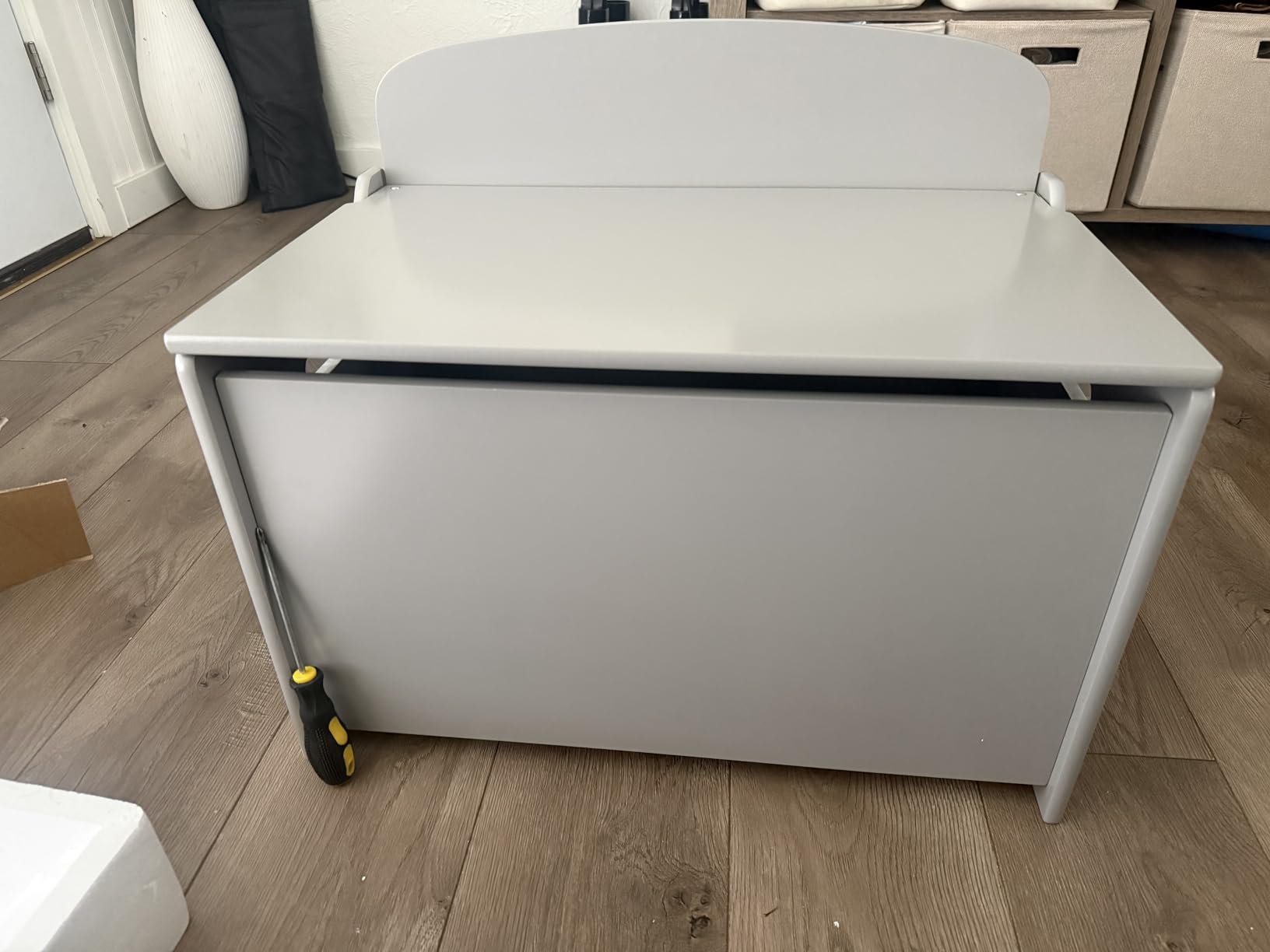 Delta Children MySize Deluxe Toy Box, Grey customer photo 1