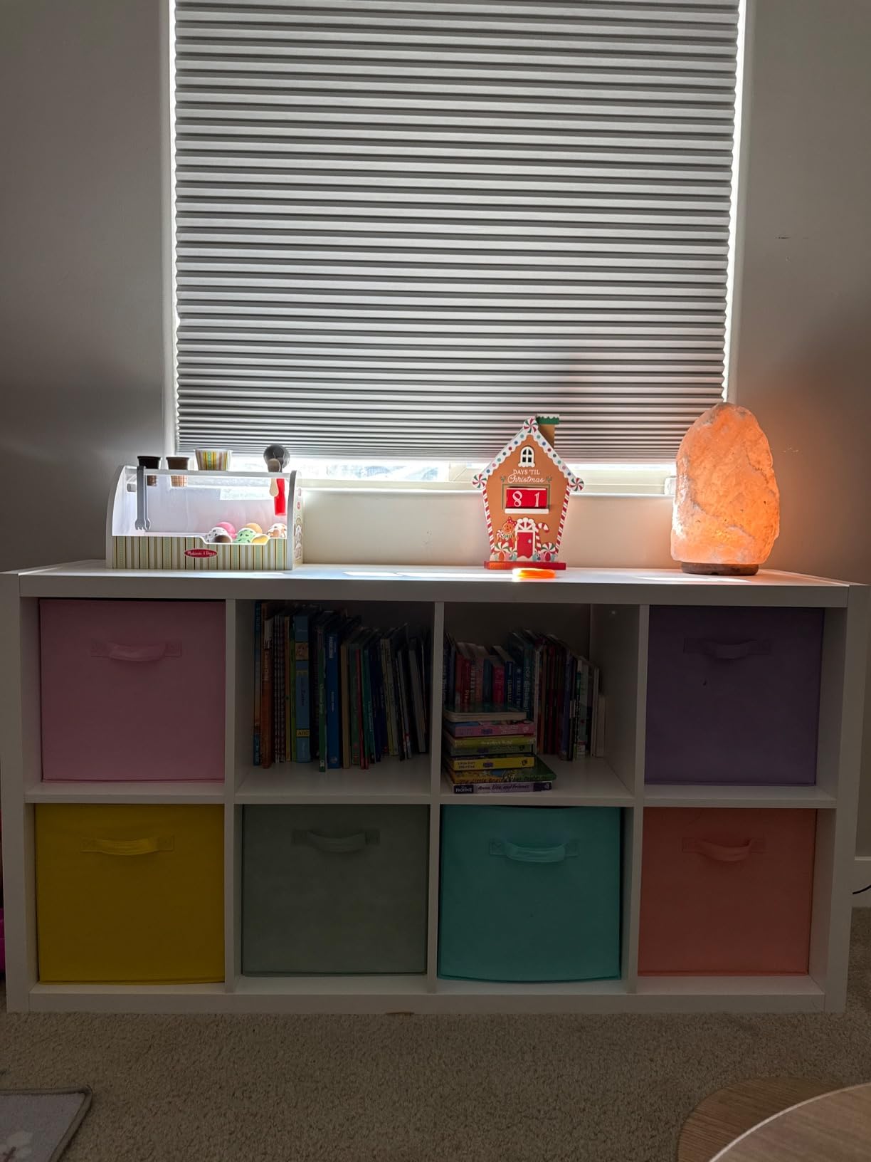 Sorbus 11 Inch Fabric Storage Cubes - Sturdy Collapsible Bins With Handle - 6 Foldable Baskets for Organizing Clothes, Toys, Books - Multi Colored Storage Baskets for Shelves, Kids Room, Closets | Collapsible cubby bins with carry handles for clothes and toys; sturdy colored baskets for kids' rooms. customer photo 1