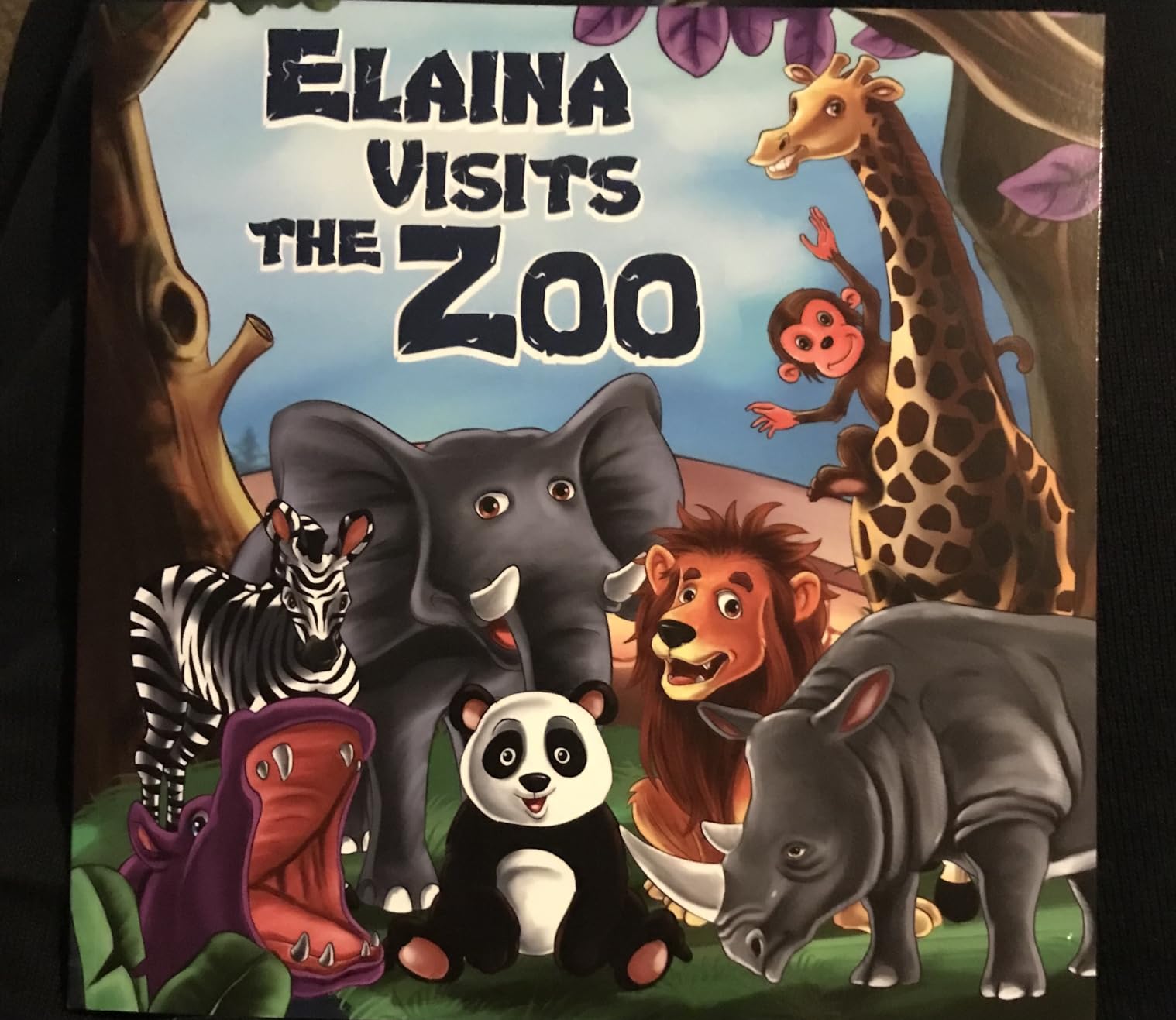 Dinkleboo Personalized Children's Storybook - Visits The Zoo - Custom Name Bedtime Book for Boys & Girls Ages 2-8 - Personalized Zoo Adventure Gift - Softcover 8