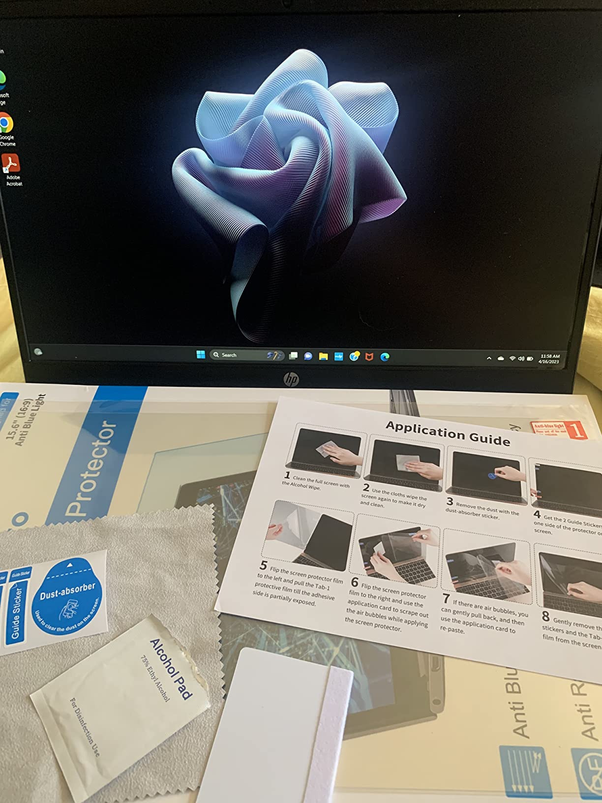 F Forito 2-Pack 15.6 Inch Anti Blue Light Laptop Screen Protector, Eye Protection Anti Glare Matte Computer Screen Cover for 15.6 inch Laptop with 16:9 Aspect Ratio, Reduce Eye Strain customer photo 1