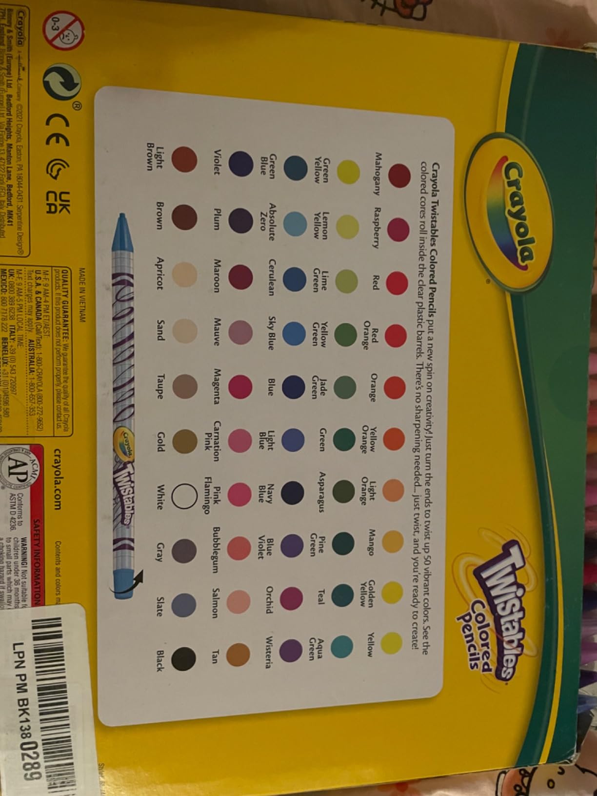 Crayola Twistables Colored Pencil Set (50ct), Cool Back to School Supplies for Kids, No Sharpen Colored Pencils for Girls & Boys, 4+ [Amazon Exclusive] customer photo 2