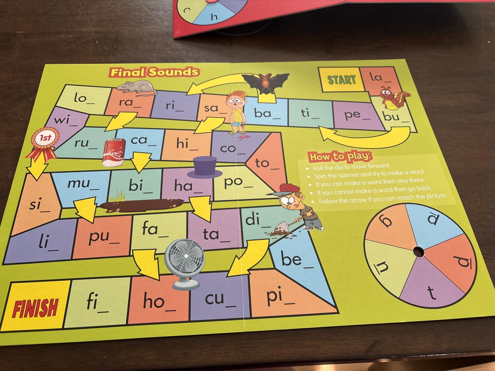 Junior Learning Phonics Board Games Set, 6 Counters, Ages 4-5, Language Skills, Pre K-K customer photo 2
