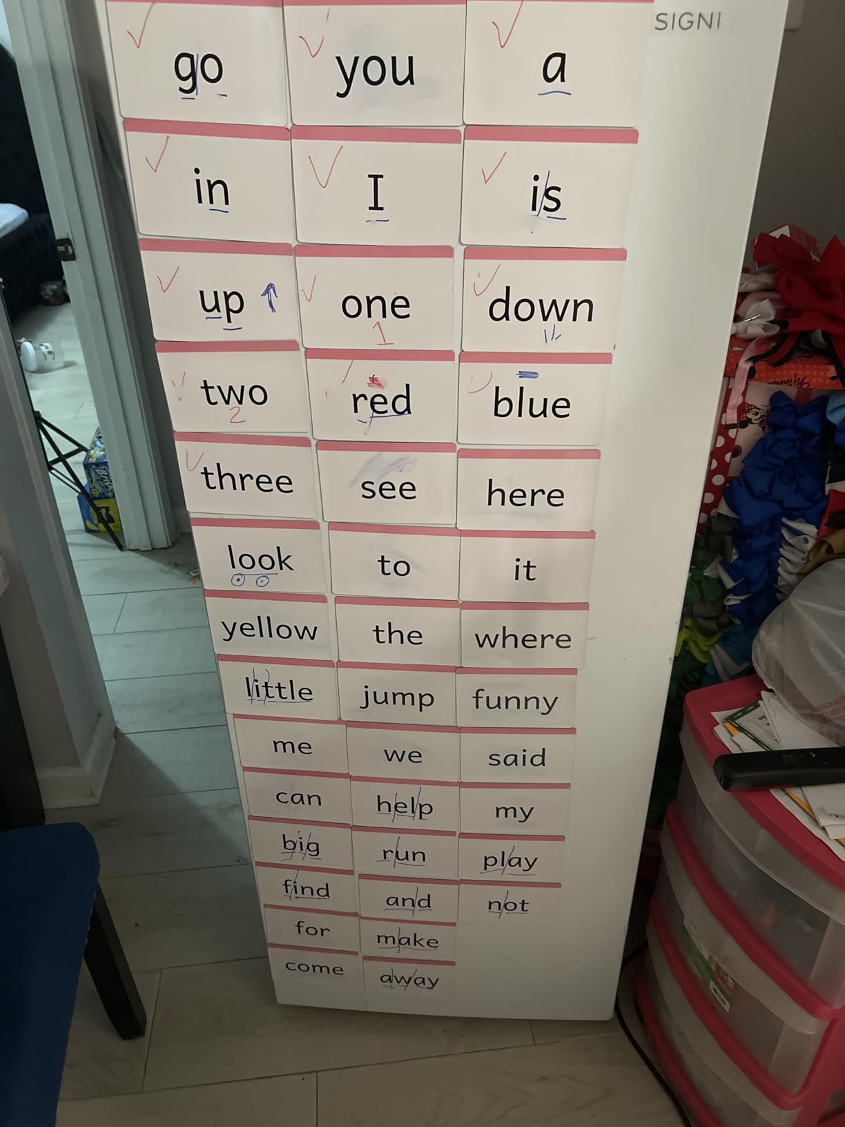 Pre-K Sight Words Magnetic Flash Cards (Pre-Kindergarten) - 40 Sturdy Large Dolch Cards for Literacy of Beginning Readers, Homeschool, Teachers and ESL, Preschool customer photo 1