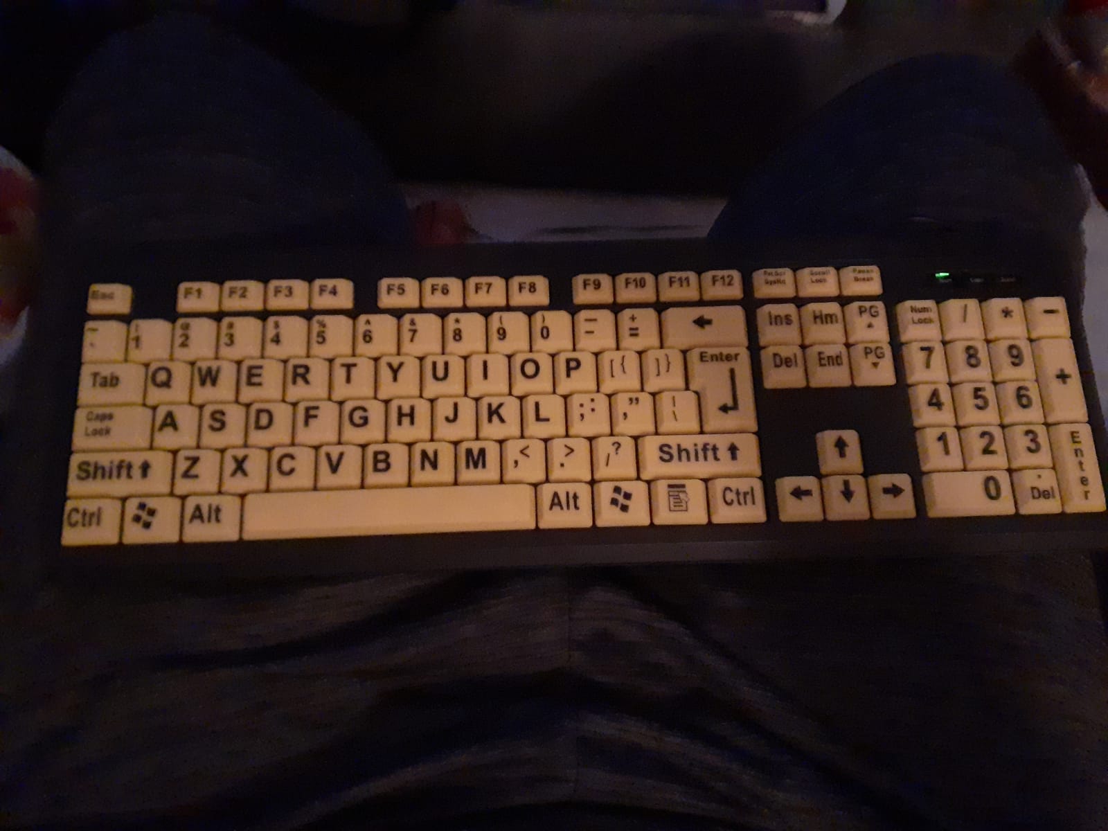 BOOGIIO Large Print Computer Keyboard, Wired USB High Contrast Keyboard with Oversized Print Letters for Visually Impaired Low Vision Individuals customer photo 2