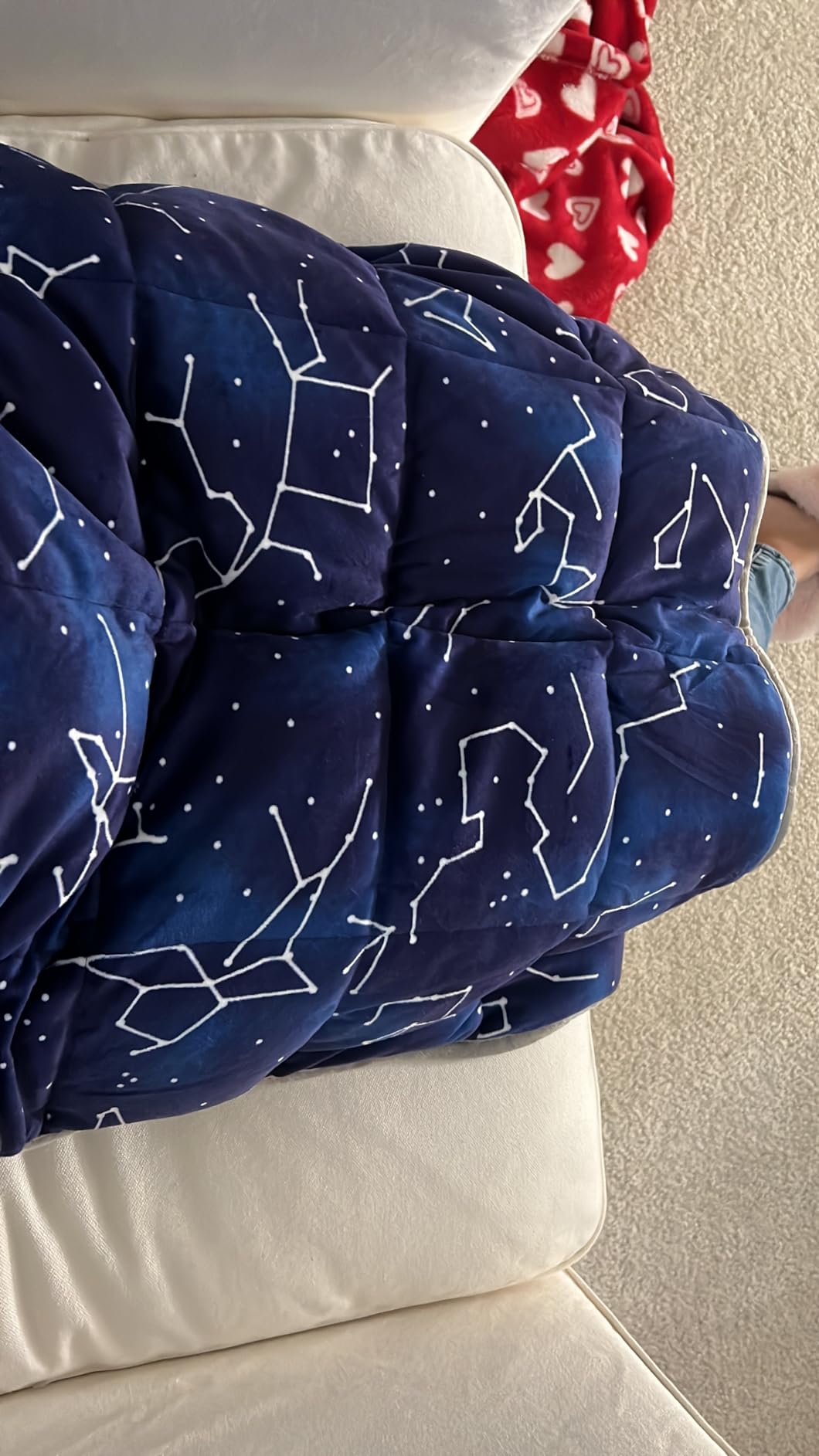 Florensi Weighted Lap Pad 5 lb 20 x 23 in Blue Sensory Relax Blanket customer photo 2