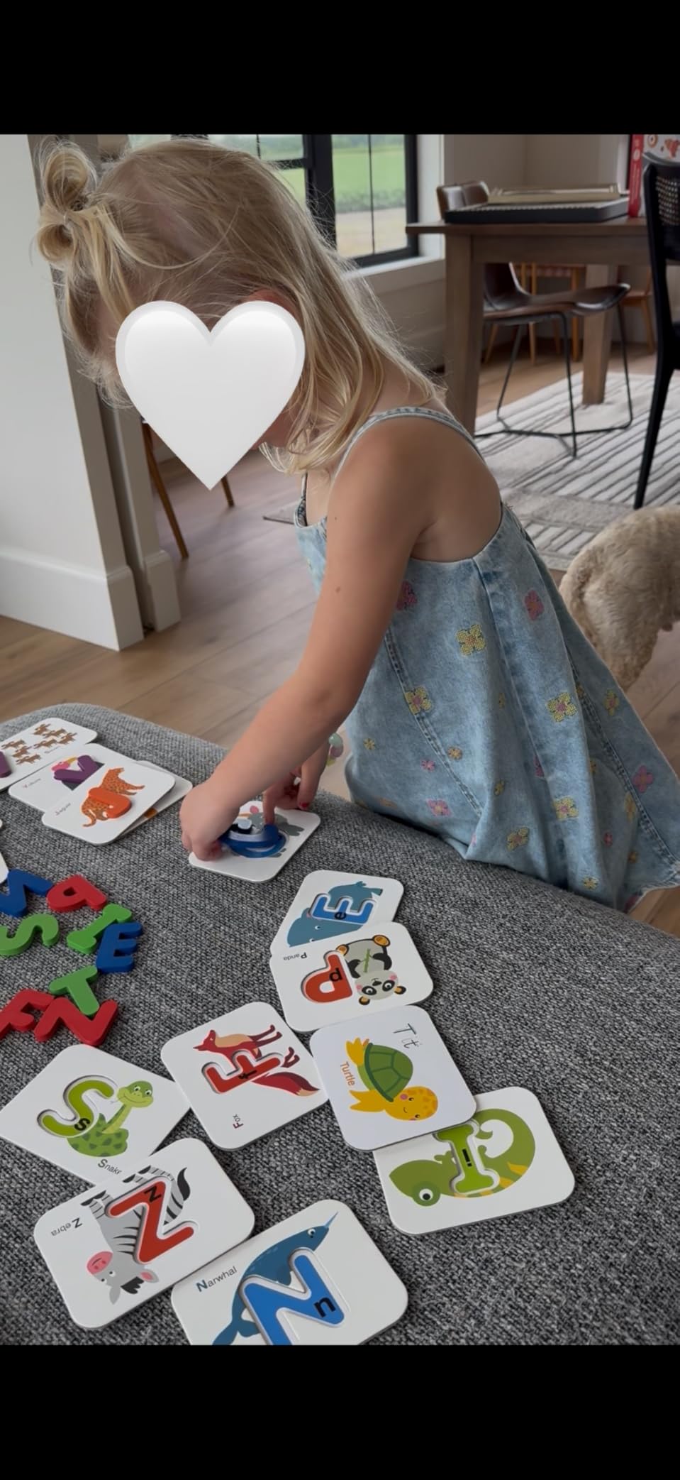 LiKee Alphabet Flash Cards Wooden Letter Puzzle ABC Sight Words Matching Games Counting Board Preschool Educational Montessori Toys for Toddlers 3+ Years customer photo 1