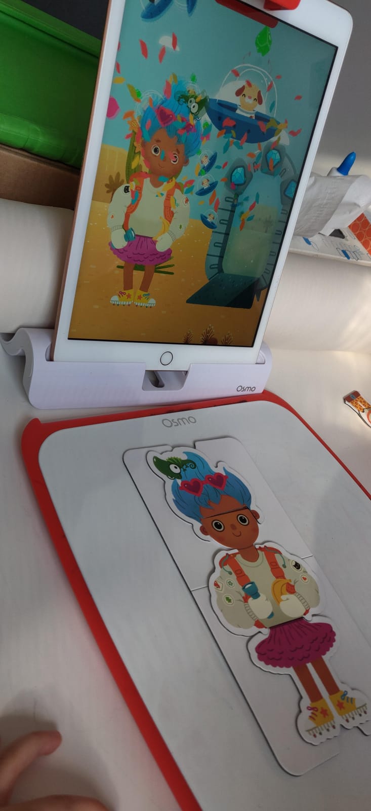 Osmo Little Genius Sticks & Rings, Ages 3-5, Letter Formation iPad/Fire | Osmo base required (sold separately). 2 imaginative games building letter formation, fine motor skills & creativity, ages 3-5 customer photo 2