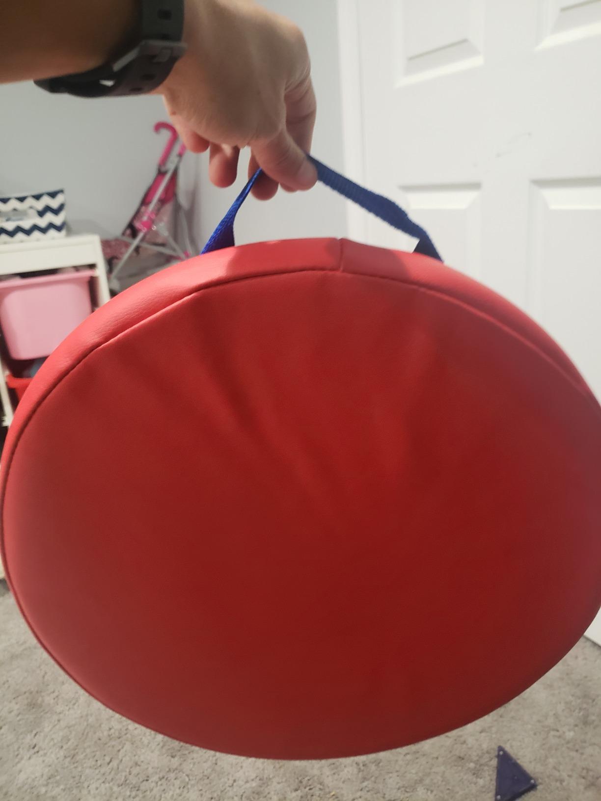 Factory Direct Partners SoftScape 15 inch Round Classroom Floor Cushions with Handles; Flexible Seating for Daycare, Preschool, Playroom; 2 inch Thick Deluxe Foam (6-Piece) - Contemporary, 11232-CT customer photo 2