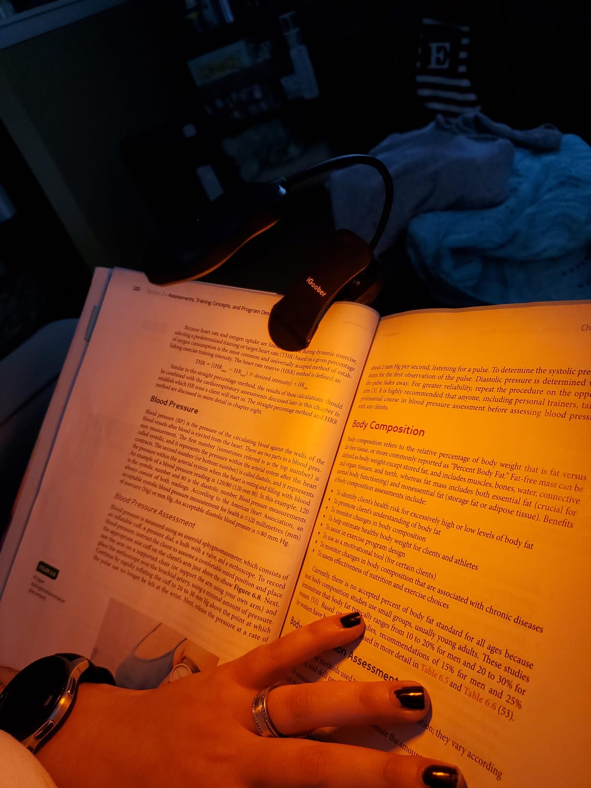 Amber Book Light, Rechargeable Blue Light Blocking Reading Light, Clip on Book Lamp, 3 Brightness Eye Care Sleep Aid Reading Lights for Study Bookworms Travel customer photo 1