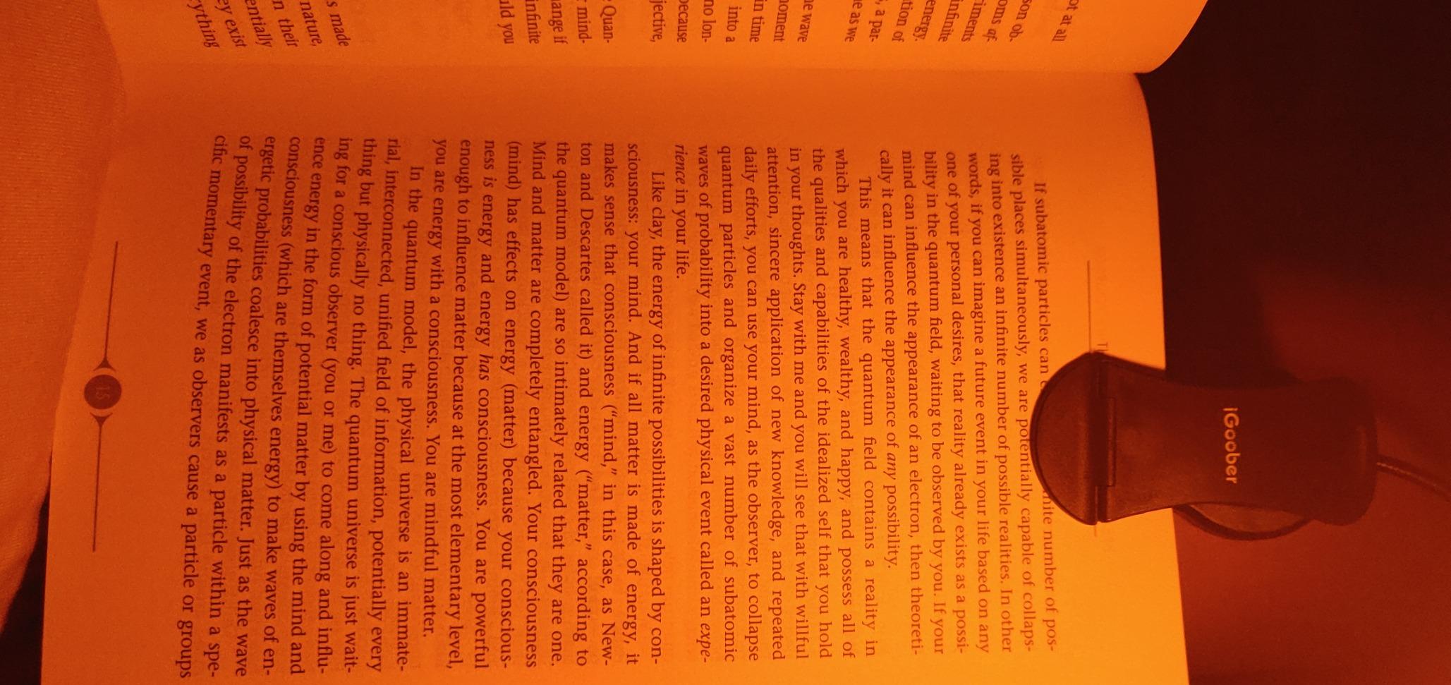 Amber Book Light, Rechargeable Blue Light Blocking Reading Light, Clip on Book Lamp, 3 Brightness Eye Care Sleep Aid Reading Lights for Study Bookworms Travel customer photo 2