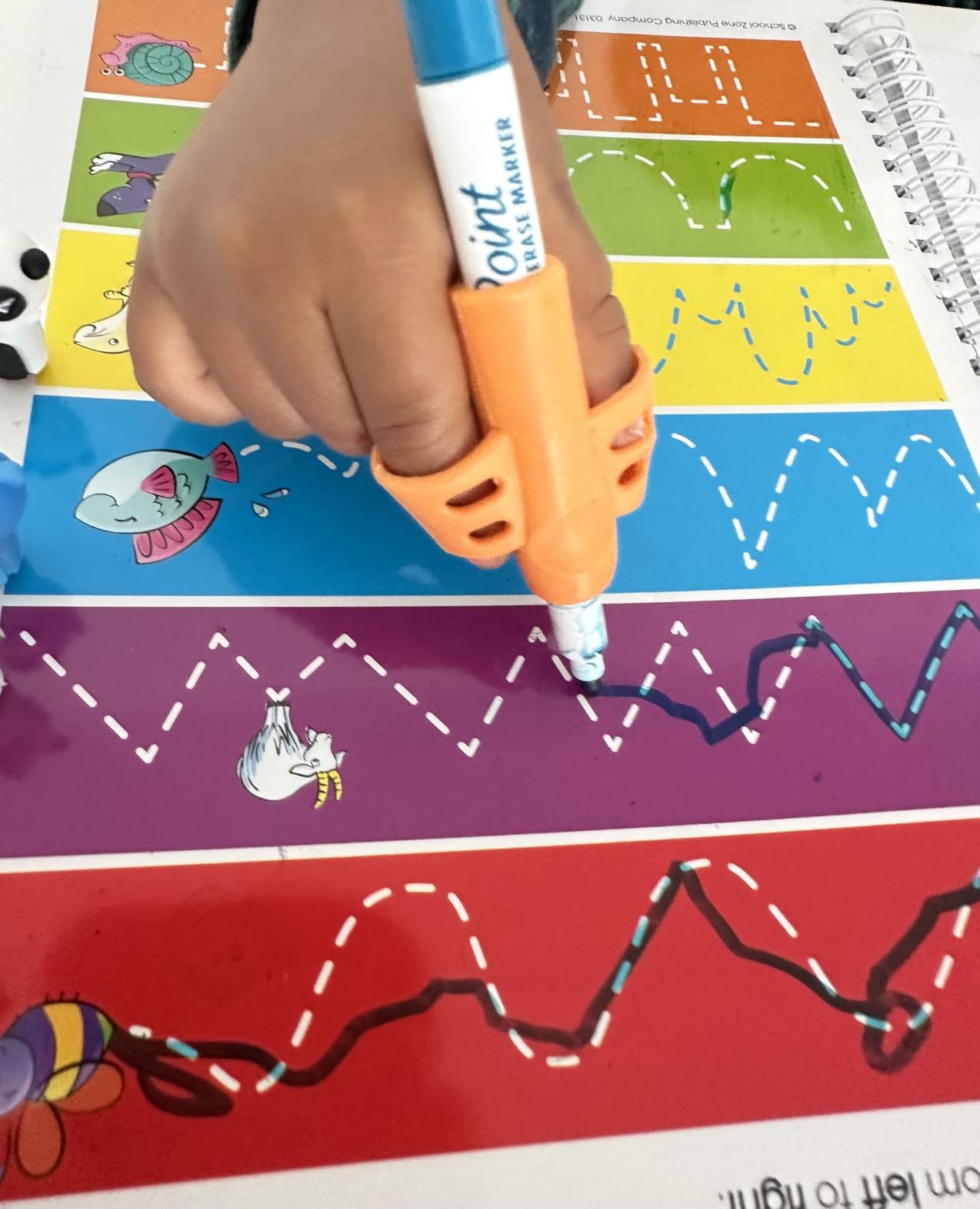 Mr. Pen- Pencil Grips for Kids Handwriting, 4 Pack with 4 Clips, Colorful | Flexible Silicon Pencil Holder for Kids, Right & Left-Handed customer photo 2