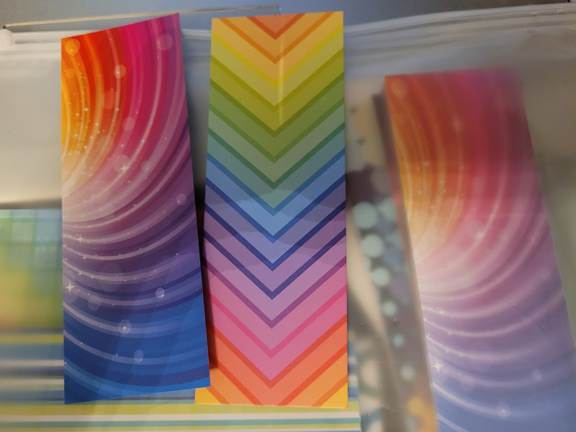 100 Pcs Laminated Book Markers Optical Reading Creative Bookmarks | 10 Styles Laminated Book Markers, Optical Bookmarks, Reading Creative Colored Bookmarks for Teacher Student customer photo 1
