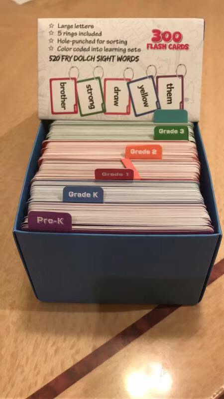 Torlam 520 Sight Words Flash Cards Kindergarten Homeschool Supplies with Card Folders & Rings - High Frequency Site Word for Pre-k Kindergarten 1st 2nd 3rd Grade customer photo 1