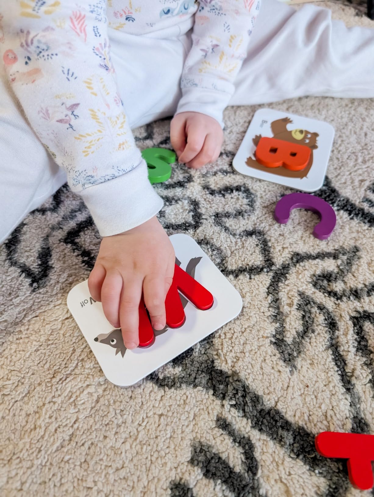 ABC Alphabet Flash Cards, Wooden Letters Number Alphabet Blocks Toys | ABC Learning Toys for Kids 3-5, Montessori Educational Toys, Toddler Letter Flash Cards, Sight Words Matching Game customer photo 2