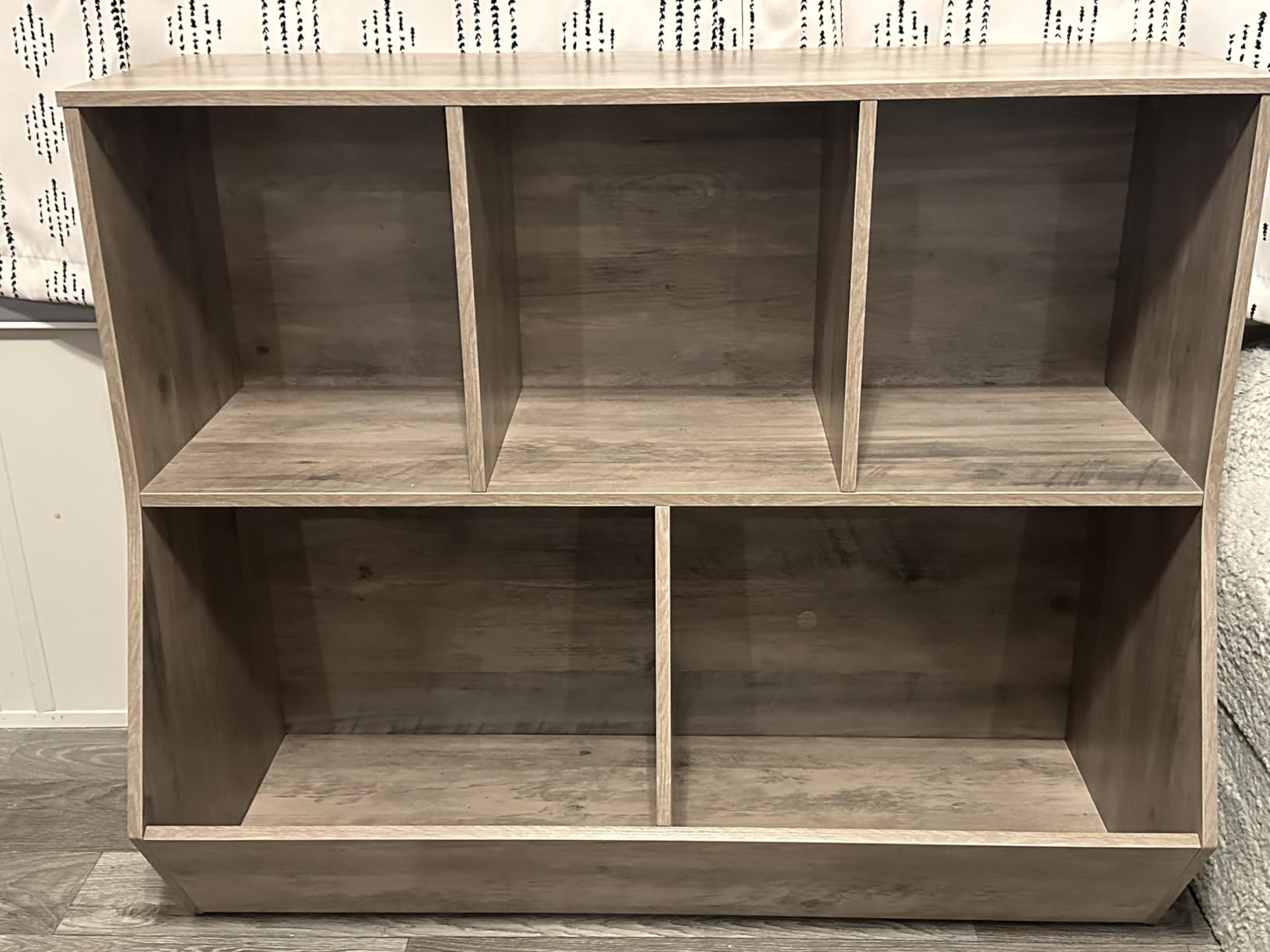 HOOBRO Kids Bookshelf, Bookcase Footboard, Toy Storage Cubby, Children's Toy Shelf, 35.4