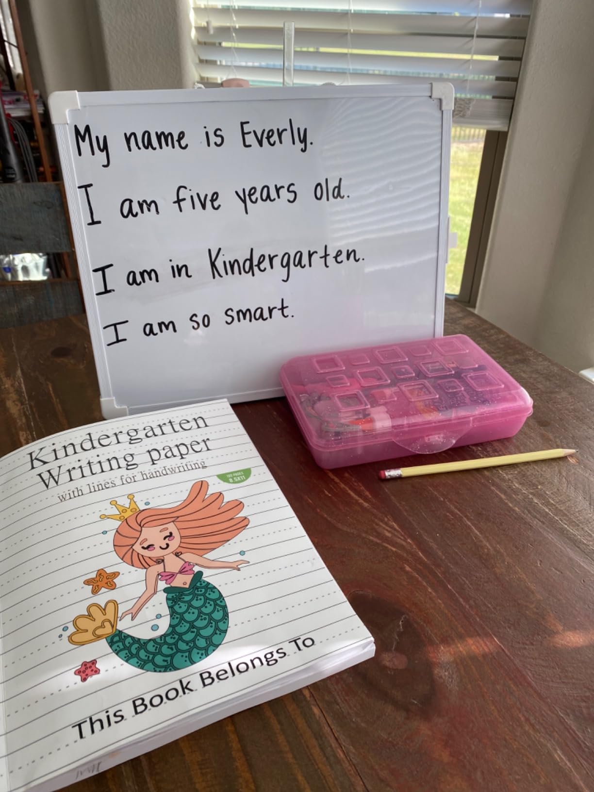Kindergarten Writing Paper: Handwriting Practice Paper for Kids, Bumper 120-Pages Dotted Line Notebook customer photo 1