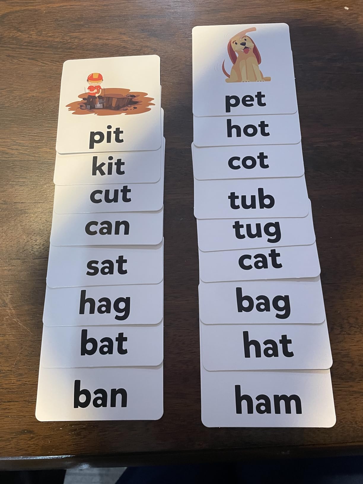 Coogam Wooden Reading Blocks Short Vowel Rods Spelling Games, Flash Cards Turning Rotating Letter Puzzle for Kids, Site Words Montessori Spinning Alphabet Learning Toy for Preschool Boys Girls customer photo 1