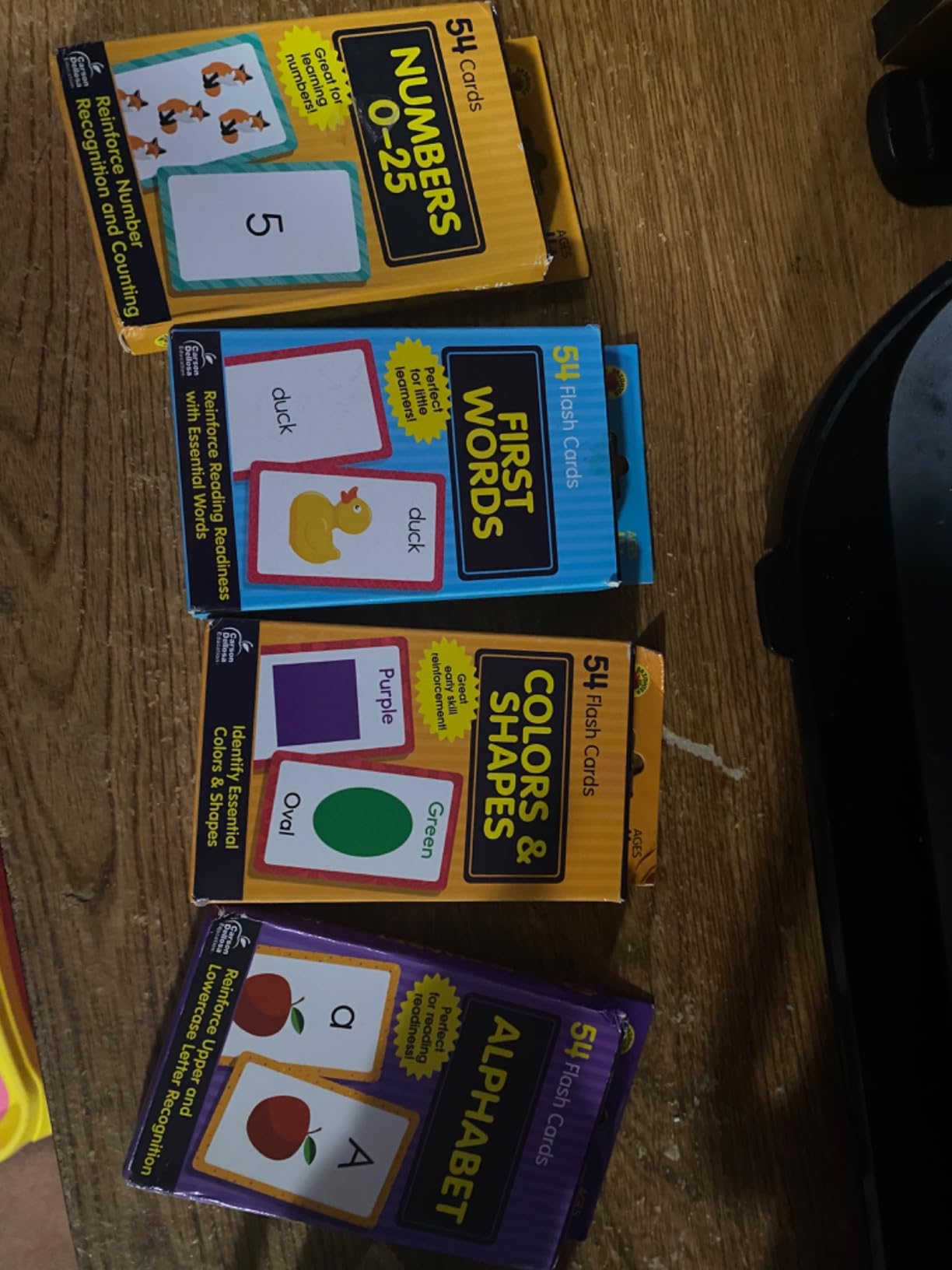 Carson Dellosa 216 Toddler Flash Cards, 4 Pack of Sight Words, Alphabet, Numbers, Colors and Shapes Flashcards Ages 4 and Up, Phonics and Math Kindergarten and Preschool Learning Activities customer photo 2